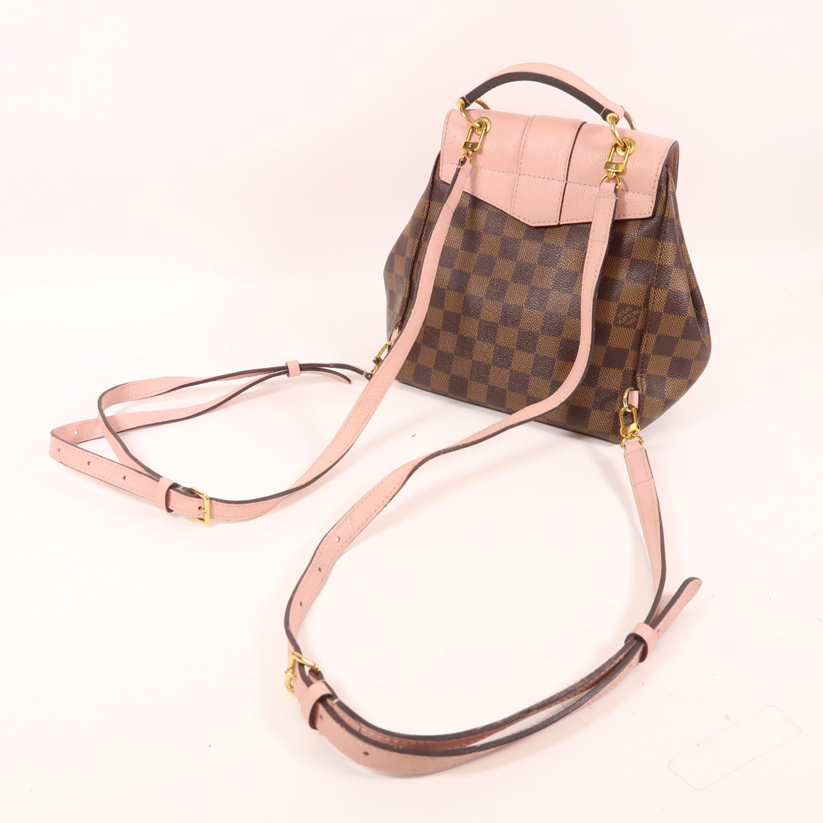 LOUIS VUITTON Damier Ebene Clapton Backpack金扣背包
