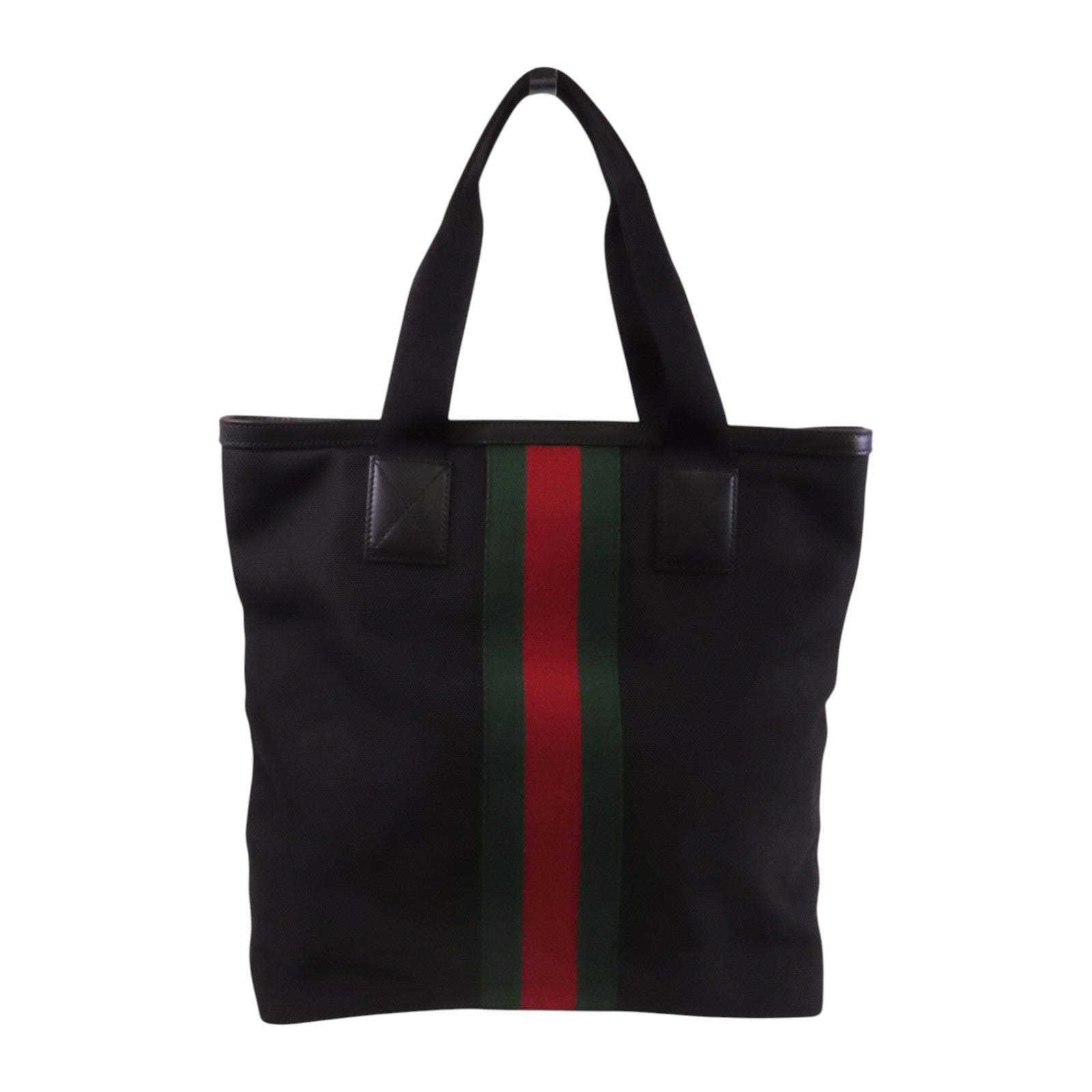 GUCCI 尼龍Tote Bag銀扣肩背袋