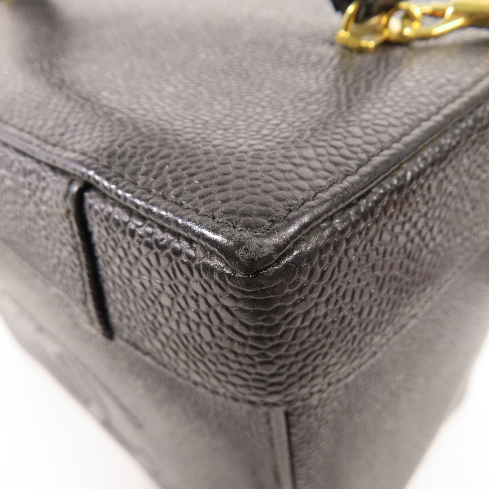 CHANEL 牛皮皮革2 Way Shoulder Bag金扣鏈帶手挽肩背兩用袋