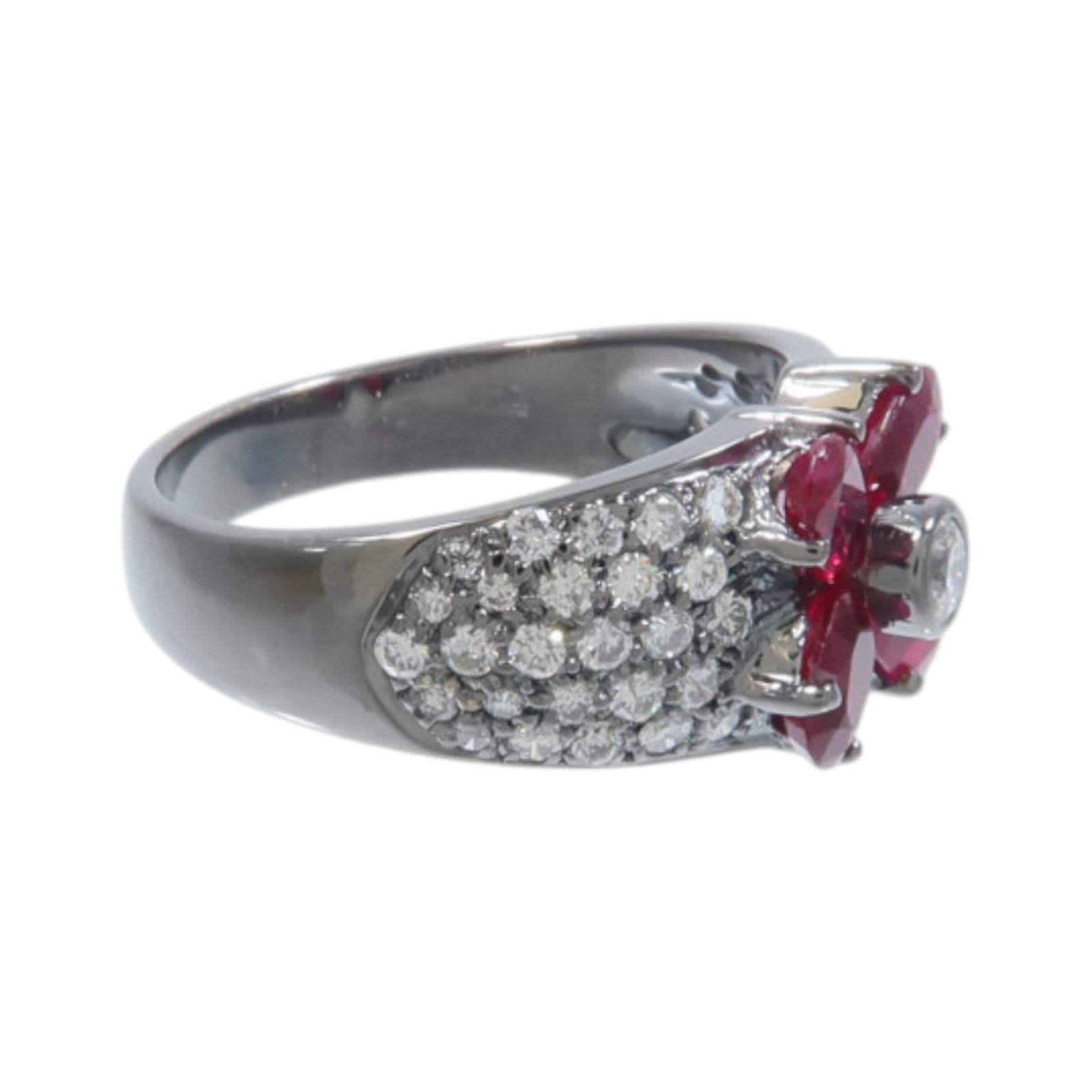 JEWELRY 18K白金Ruby Diamond Ring紅寶石/鑽石戒指