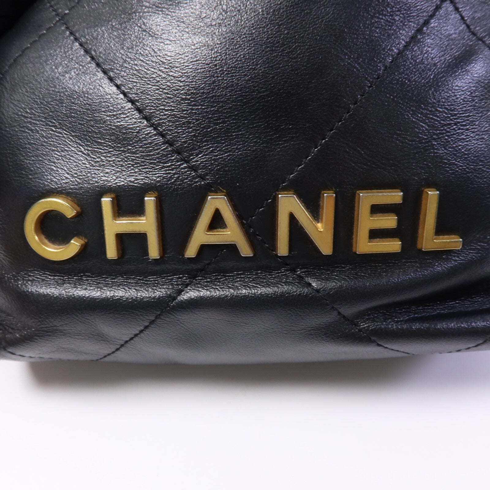 CHANEL 牛皮皮革C22 Mini金扣鏈帶肩背袋