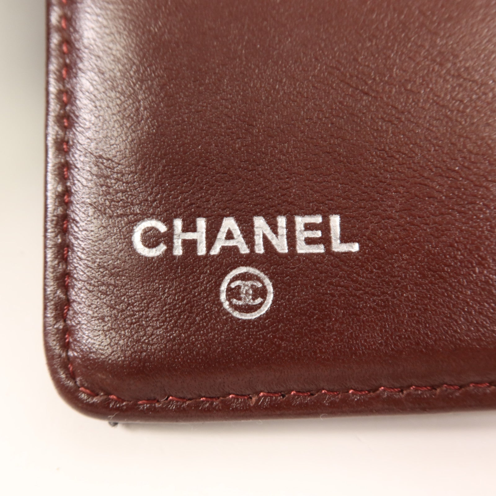 CHANEL 羊皮皮革Long Wallet銀扣長錢包