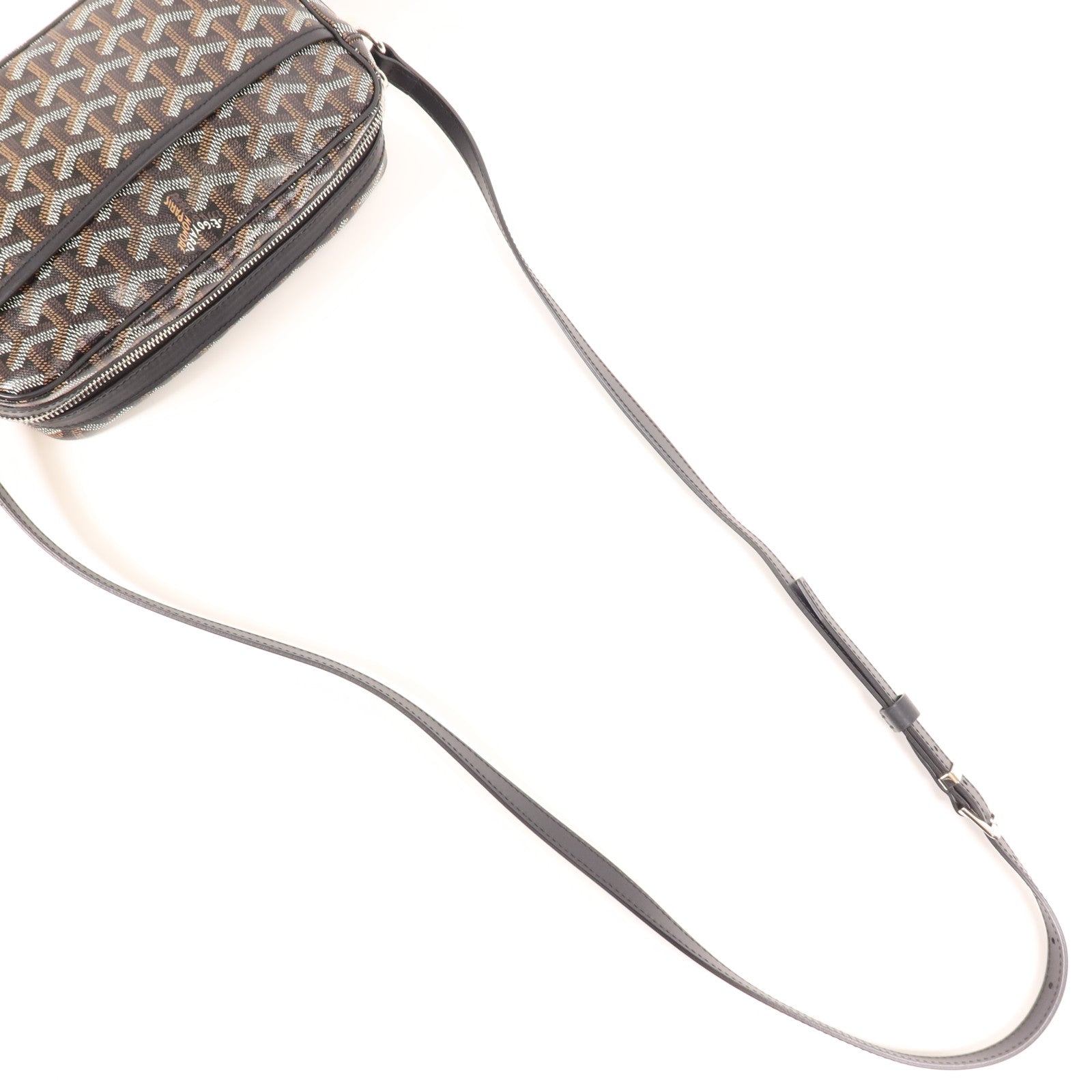 GOYARD 塗層帆布Sac Cap Vert銀扣肩背袋