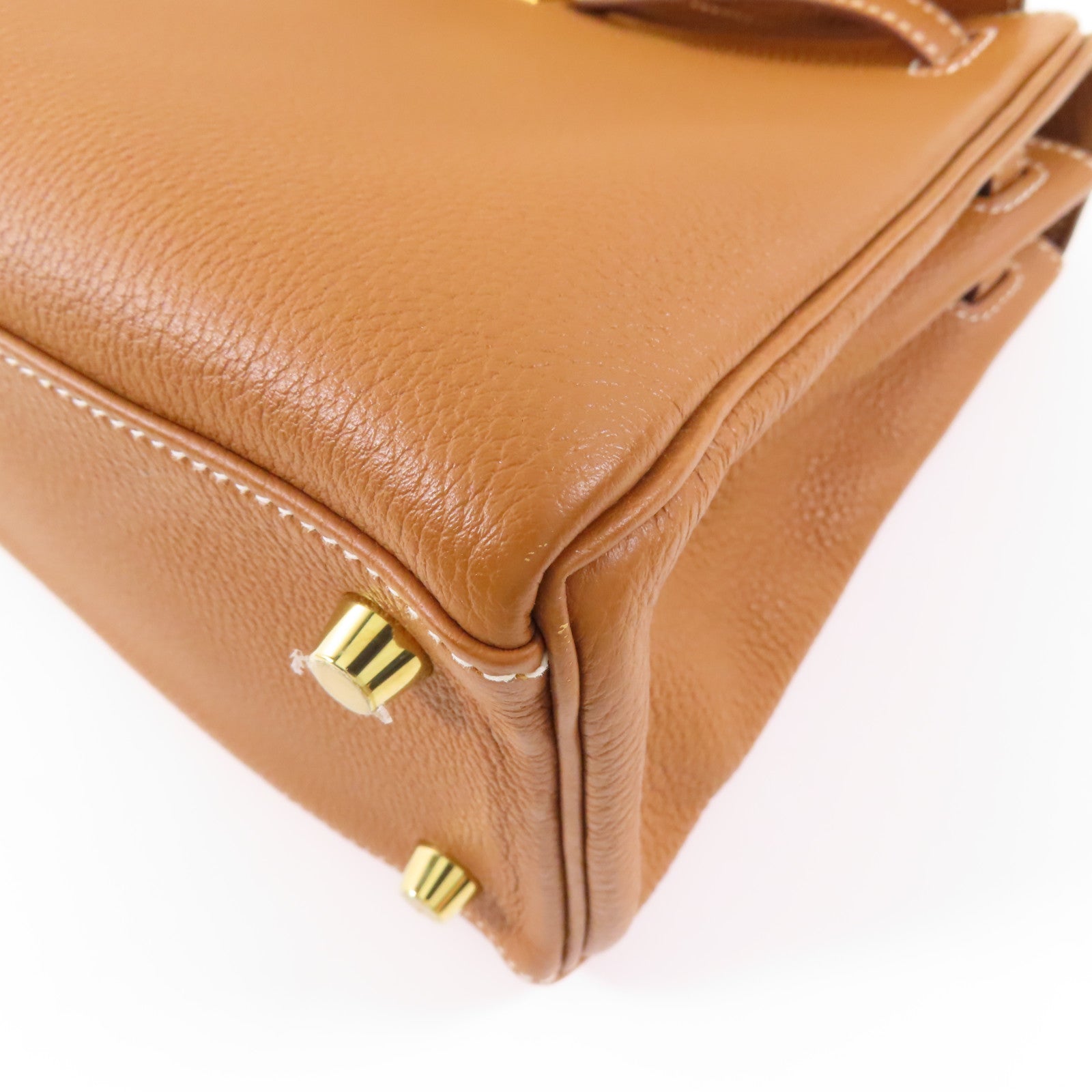 HERMES Togo皮革Kelly 25金扣手挽肩背兩用袋Gold