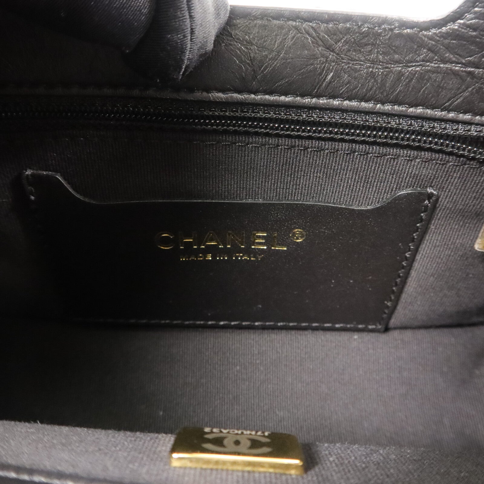 CHANEL 牛皮皮革Mini Flap鏈帶手挽肩背兩用袋