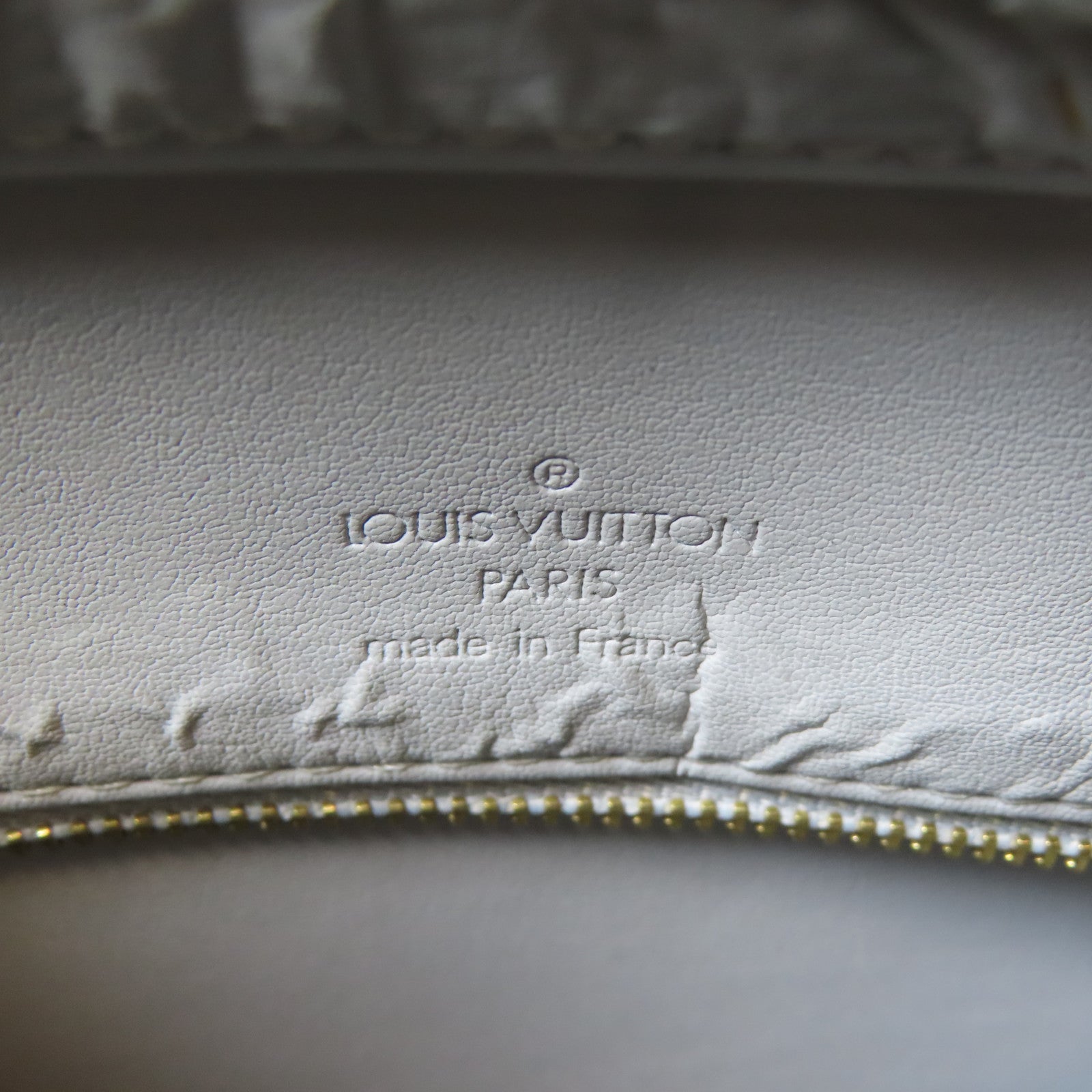 LOUIS VUITTON Vernis Huston金扣手挽袋綠色