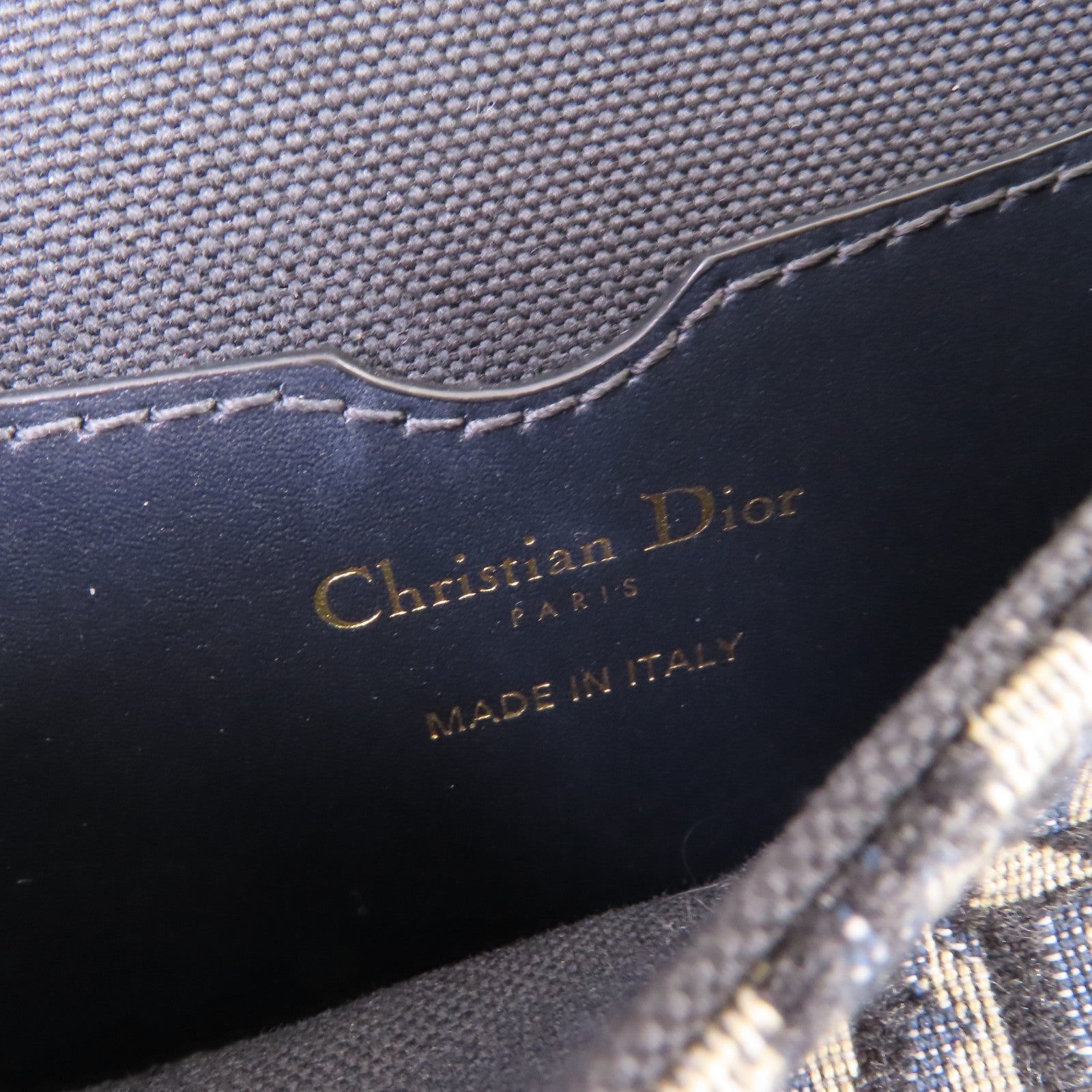 Dior Oblique帆布Bobby Bag金扣肩背袋藍色