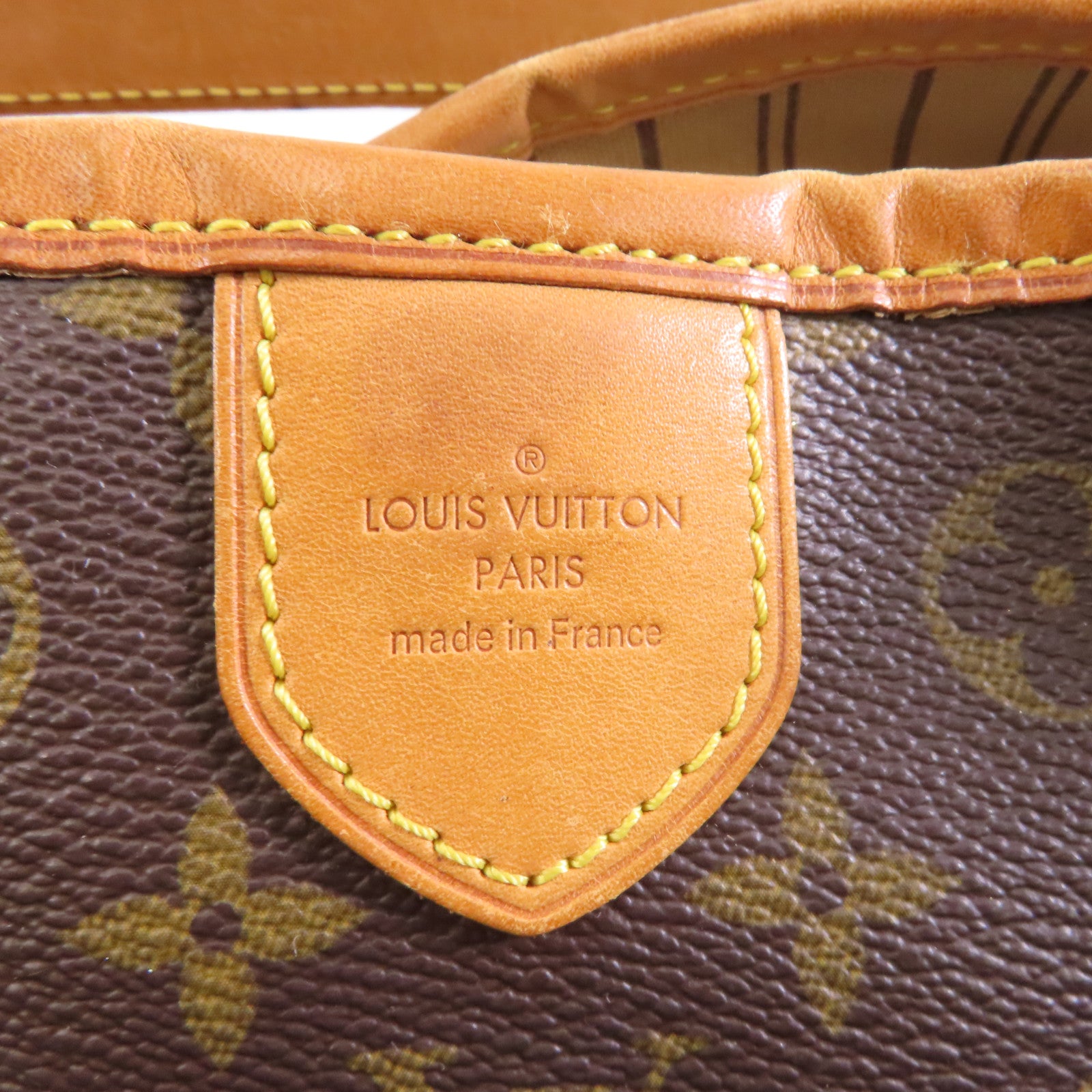 LOUIS VUITTON Monogram Delightful PM金扣肩背袋棕色