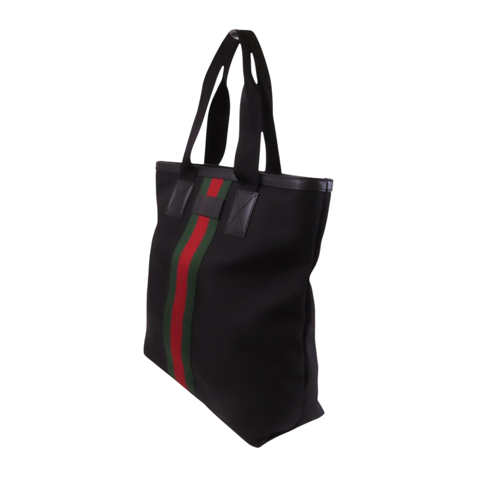 GUCCI 尼龍Tote Bag銀扣肩背袋