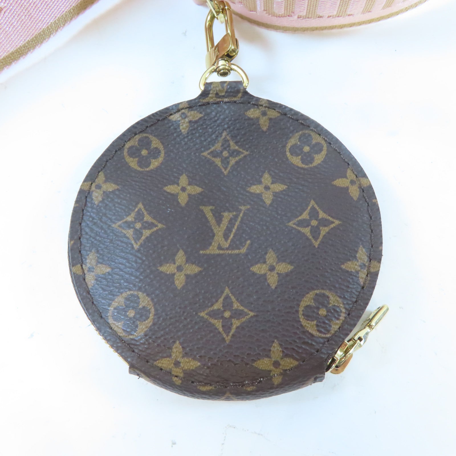 LOUIS VUITTON Monogram Multi Pochette Accessoires金扣手挽肩背兩用袋啡色