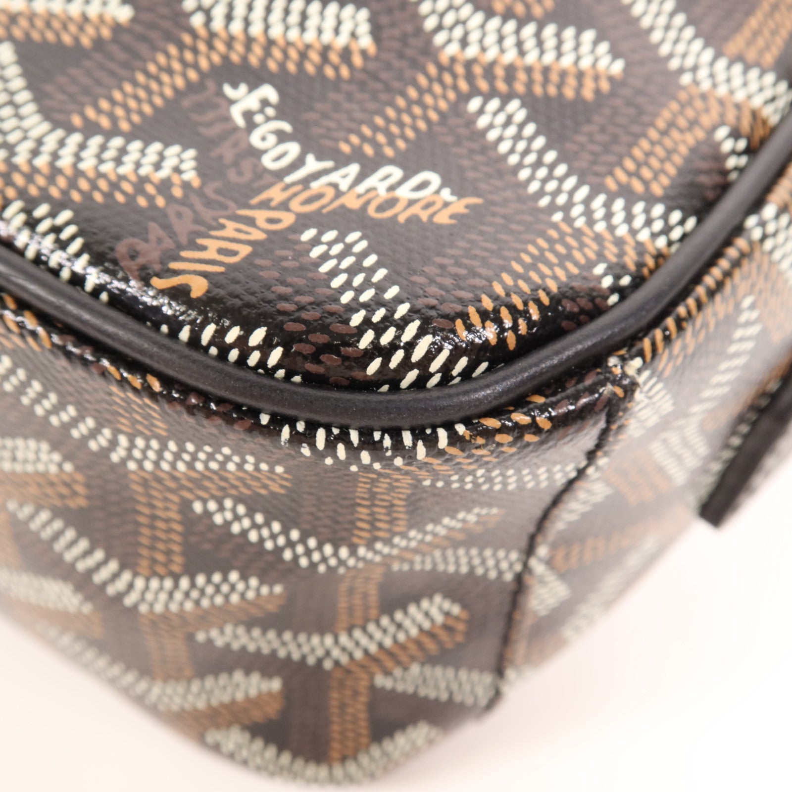 GOYARD 塗層帆布Sac Cap Vert銀扣肩背袋