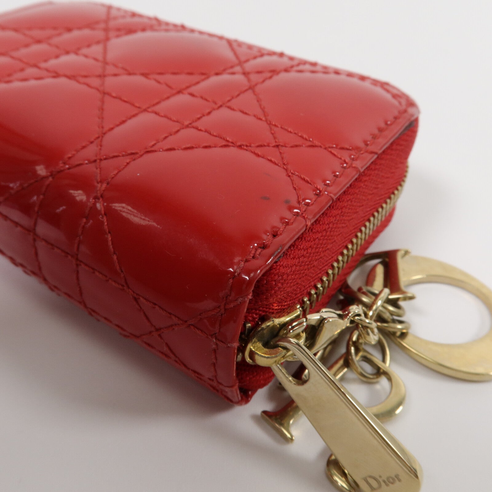 Dior 漆皮皮革Lady Dior Voyageur Card Holder卡片套