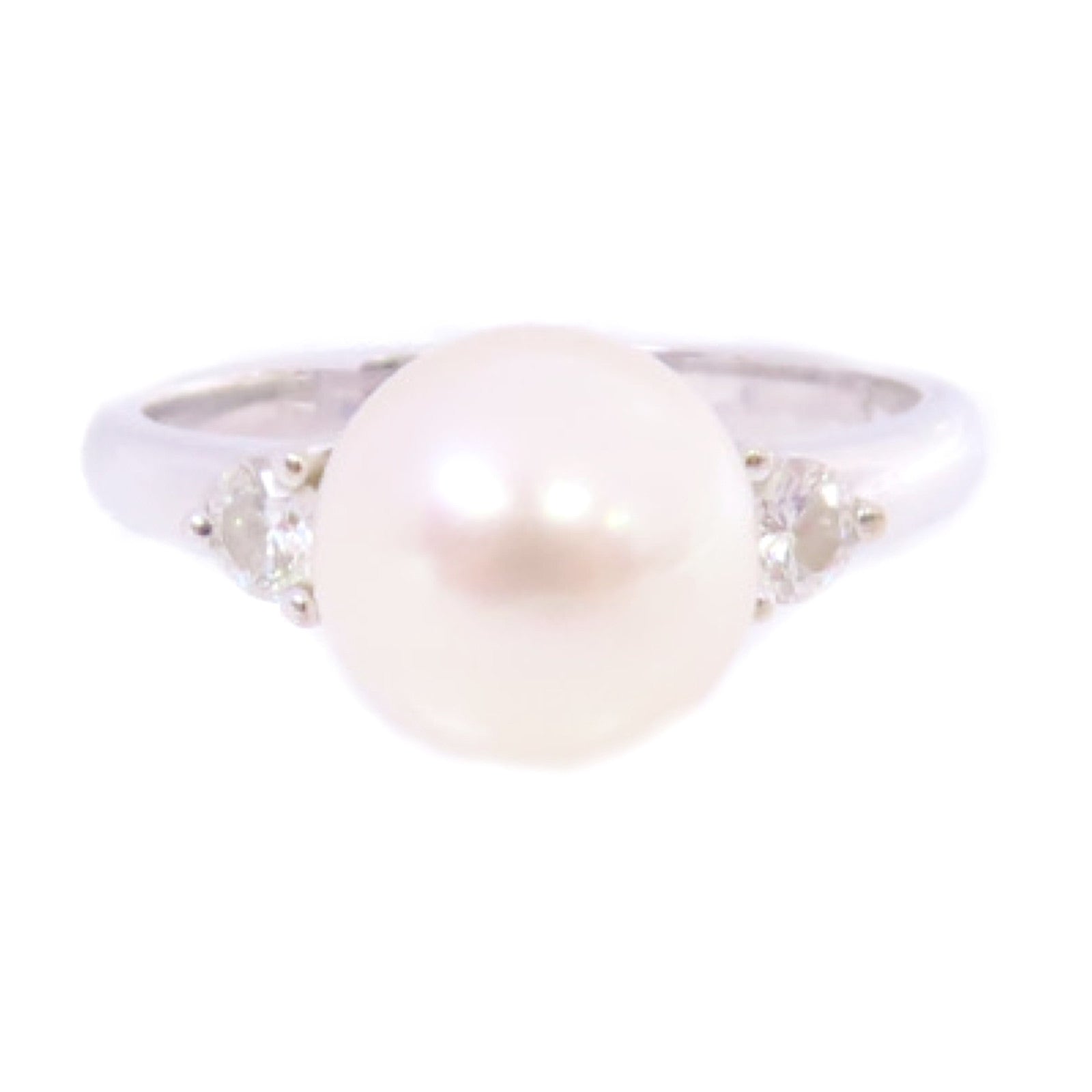 JEWELRY 18K白金/珍珠Pearl Ring戒指US#5.25