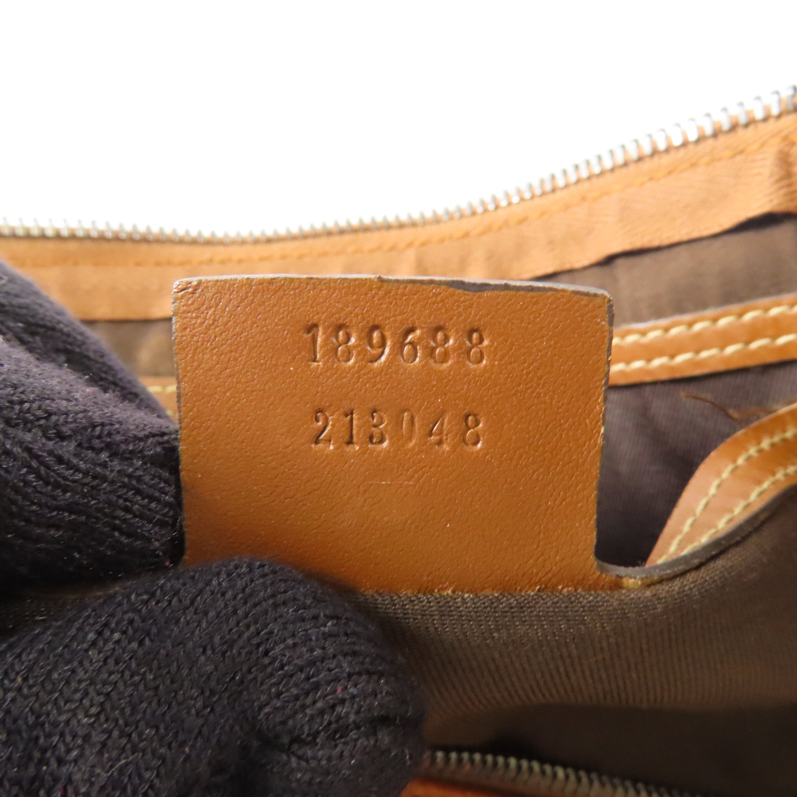 GUCCI 塗層帆布Boston Bag銀扣波士頓包