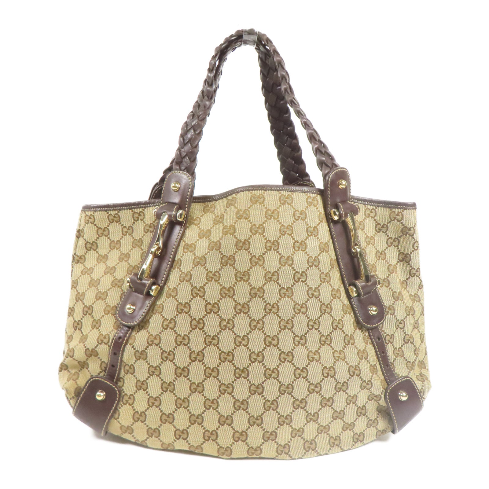 GUCCI 帆布Shoulder Bag金扣肩背袋