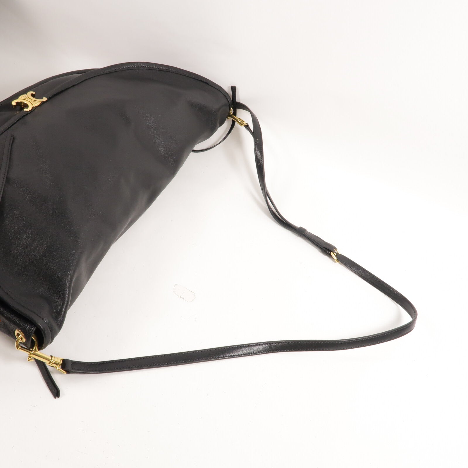 CELINE 牛皮皮革Soft Triomphe Half Moon肩背袋