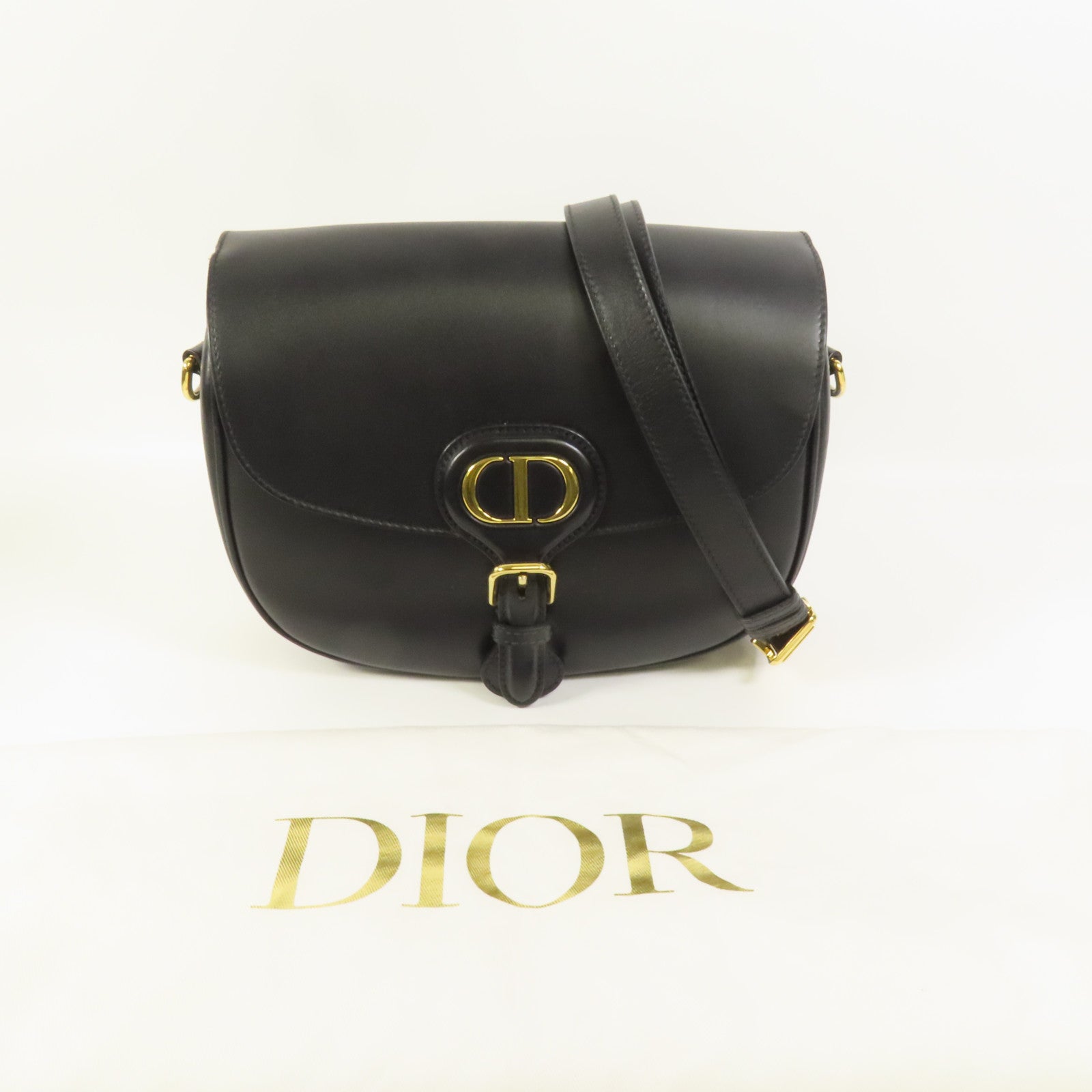 Dior 【激減優惠】牛皮皮革Bobby Bag Medium金扣肩背袋