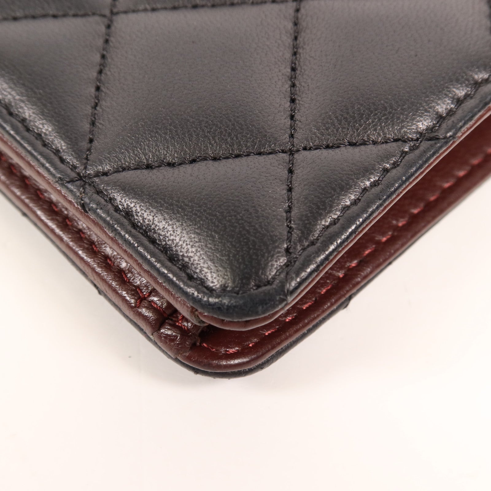 CHANEL 羊皮皮革Long Wallet銀扣長錢包