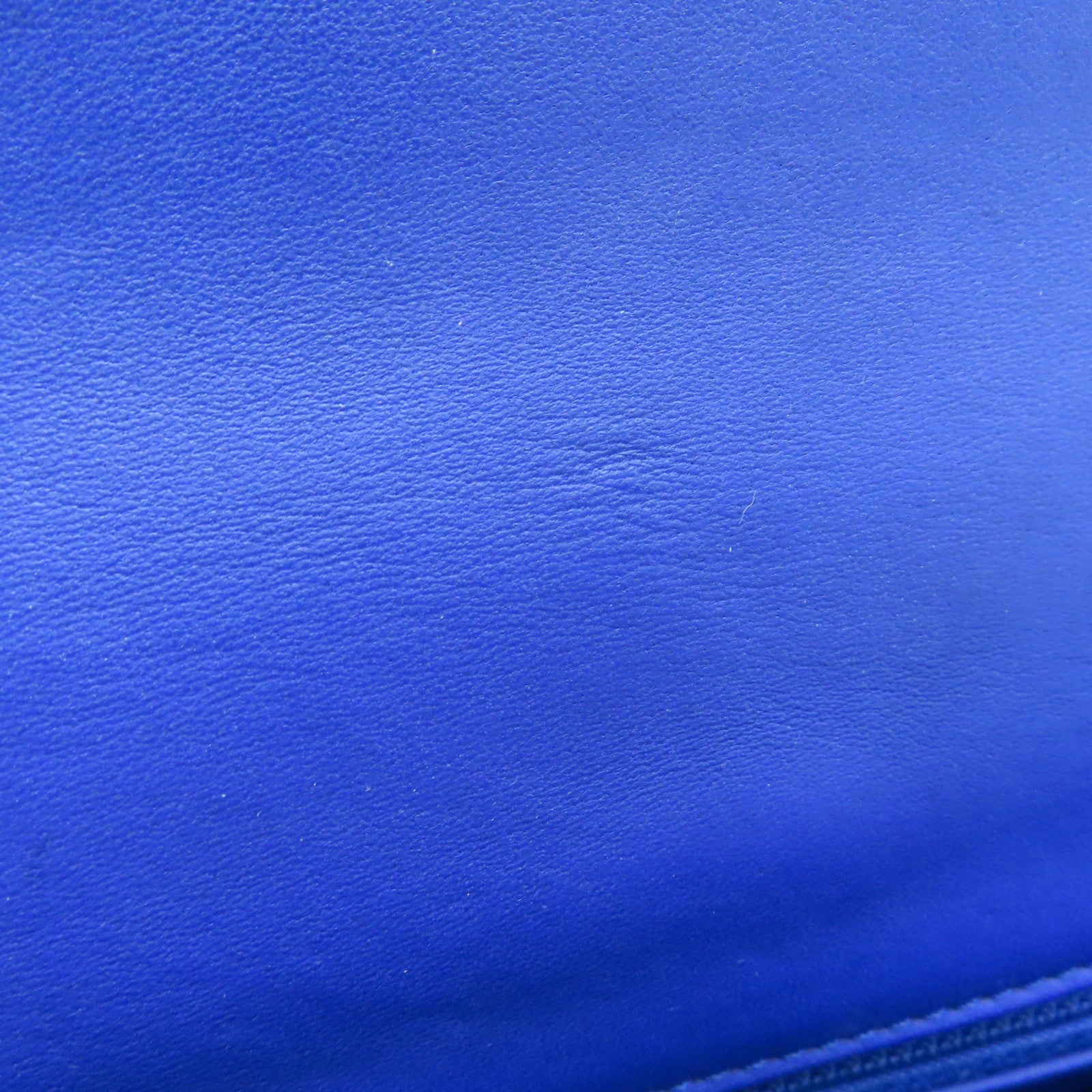 CHANEL twill sheepskin Classi Flap 20cm Chain Shoulder silver buckle chain shoulder bag blue