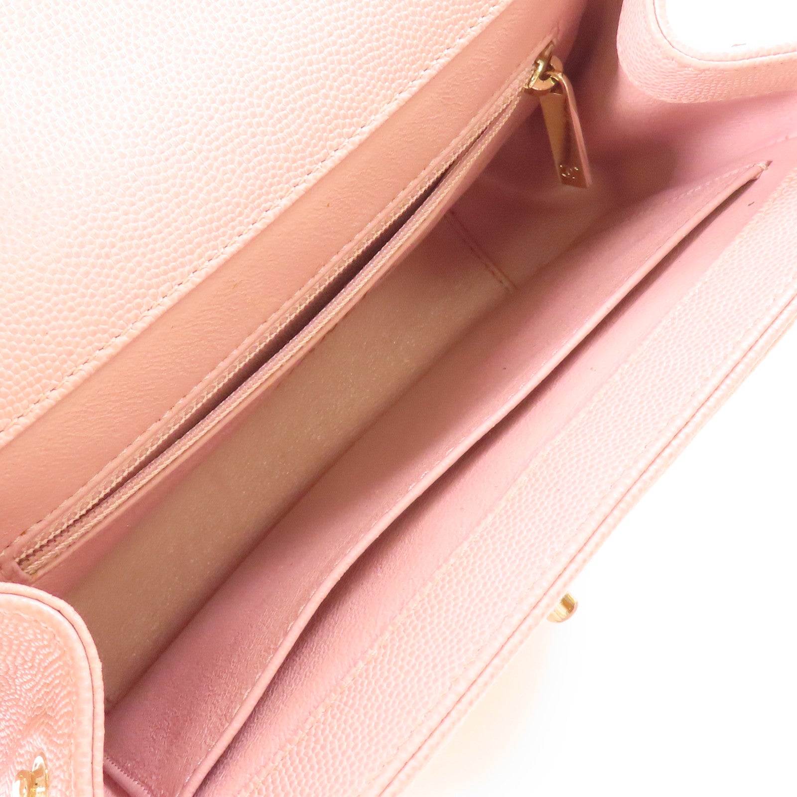 CHANEL 牛皮皮革Business Affinity Bag金扣鏈帶手挽肩背兩用袋