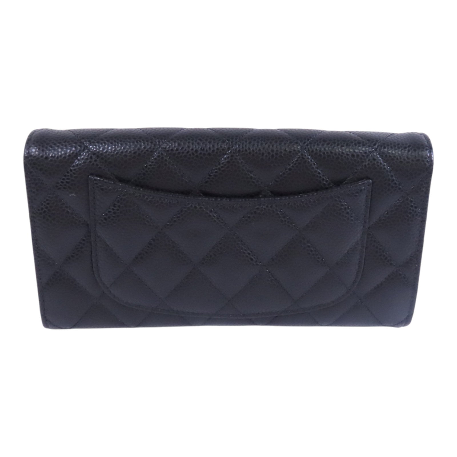 CHANEL【激減優惠】 牛皮皮革Long Wallet金扣長錢包