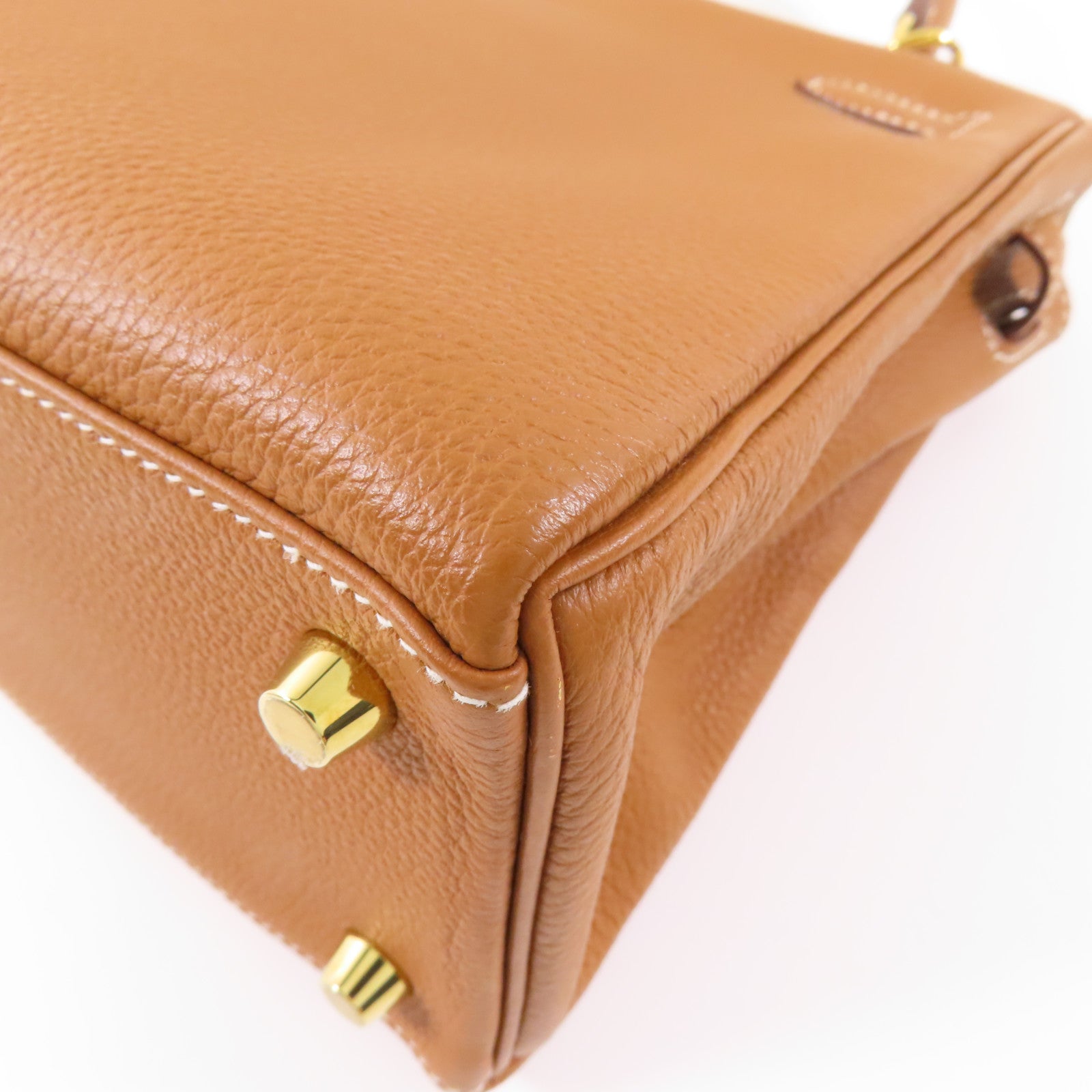 HERMES Togo皮革Kelly 25金扣手挽肩背兩用袋Gold