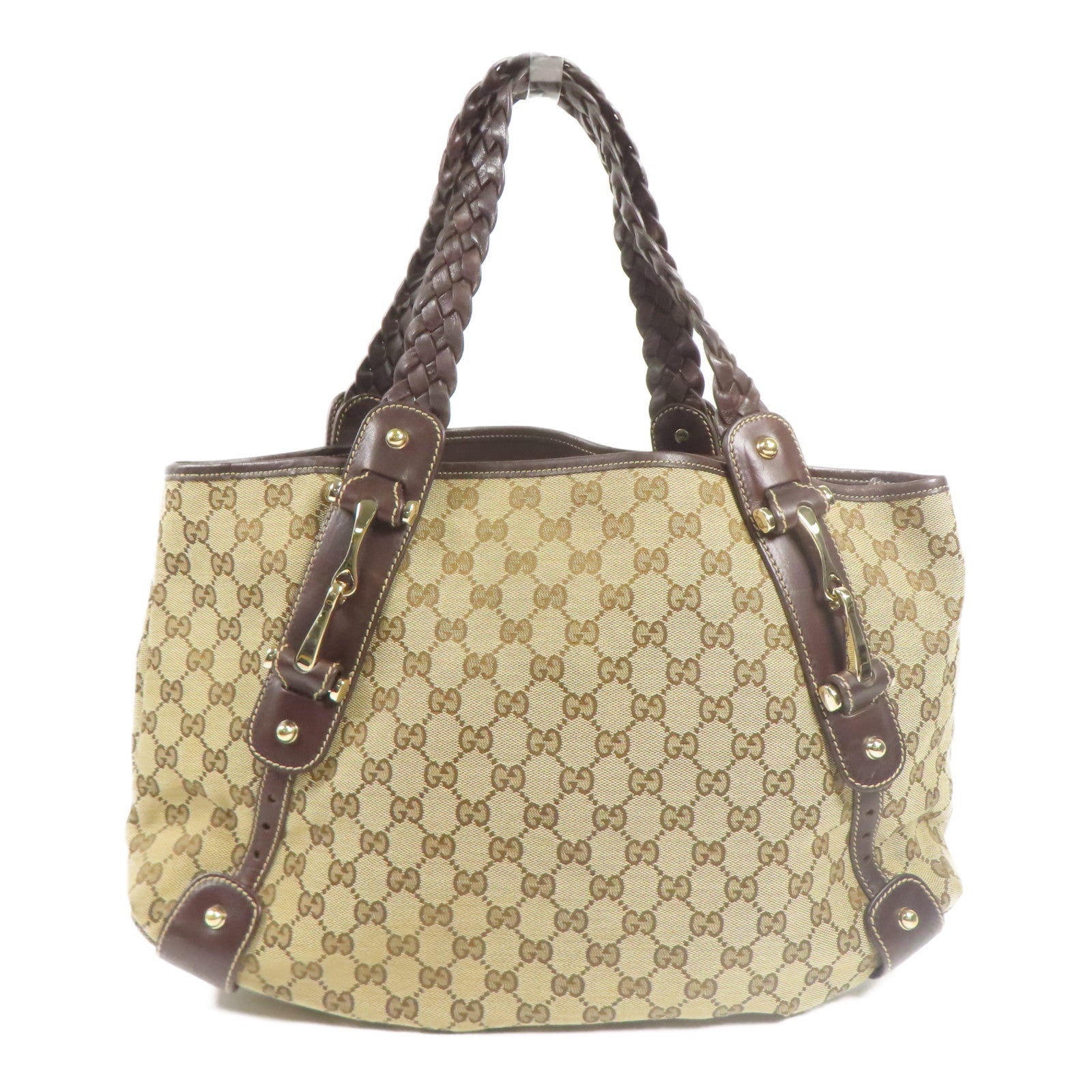 GUCCI 帆布Shoulder Bag金扣肩背袋