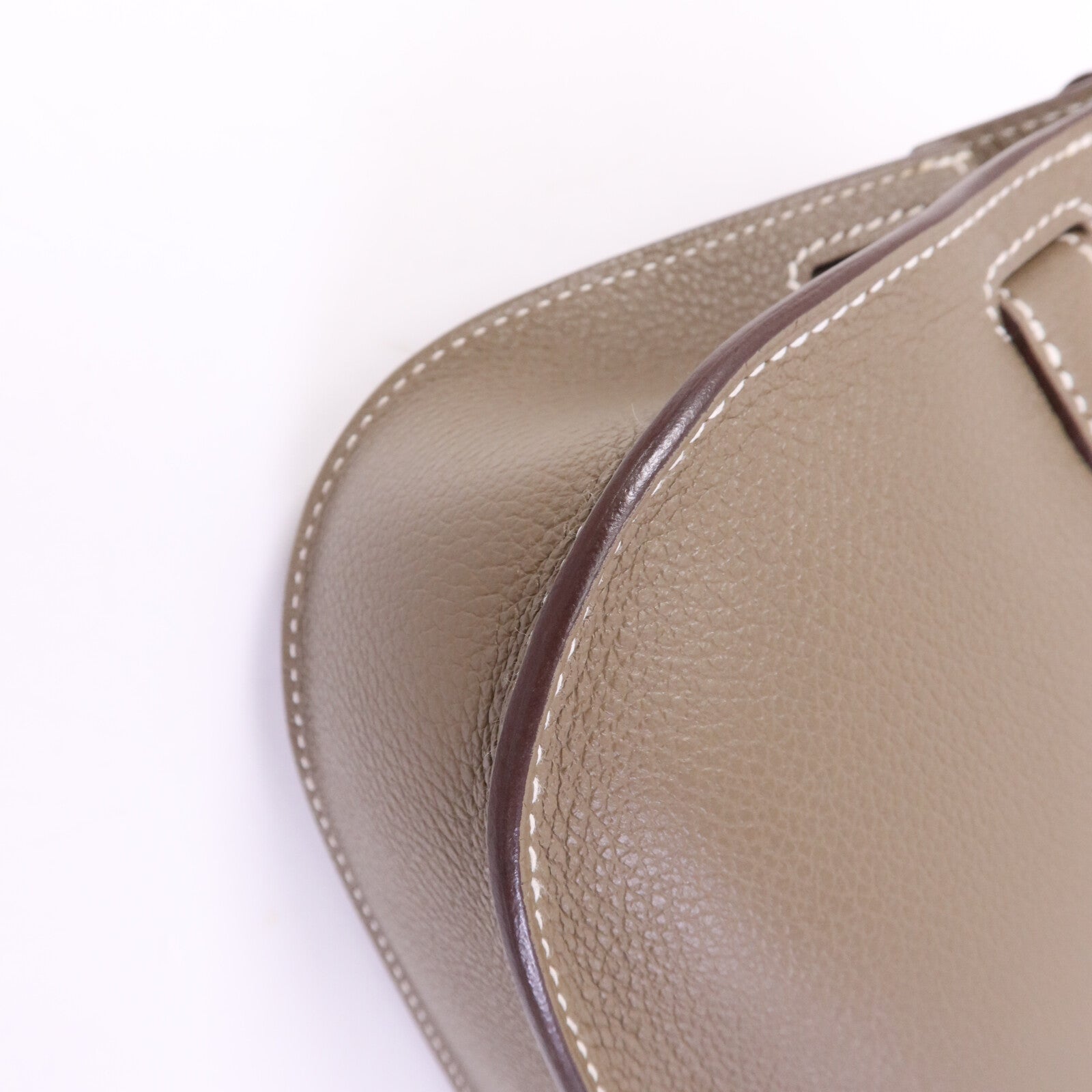 HERMES Evercolor皮革Jypsiere Mini金扣肩背袋Etoupe