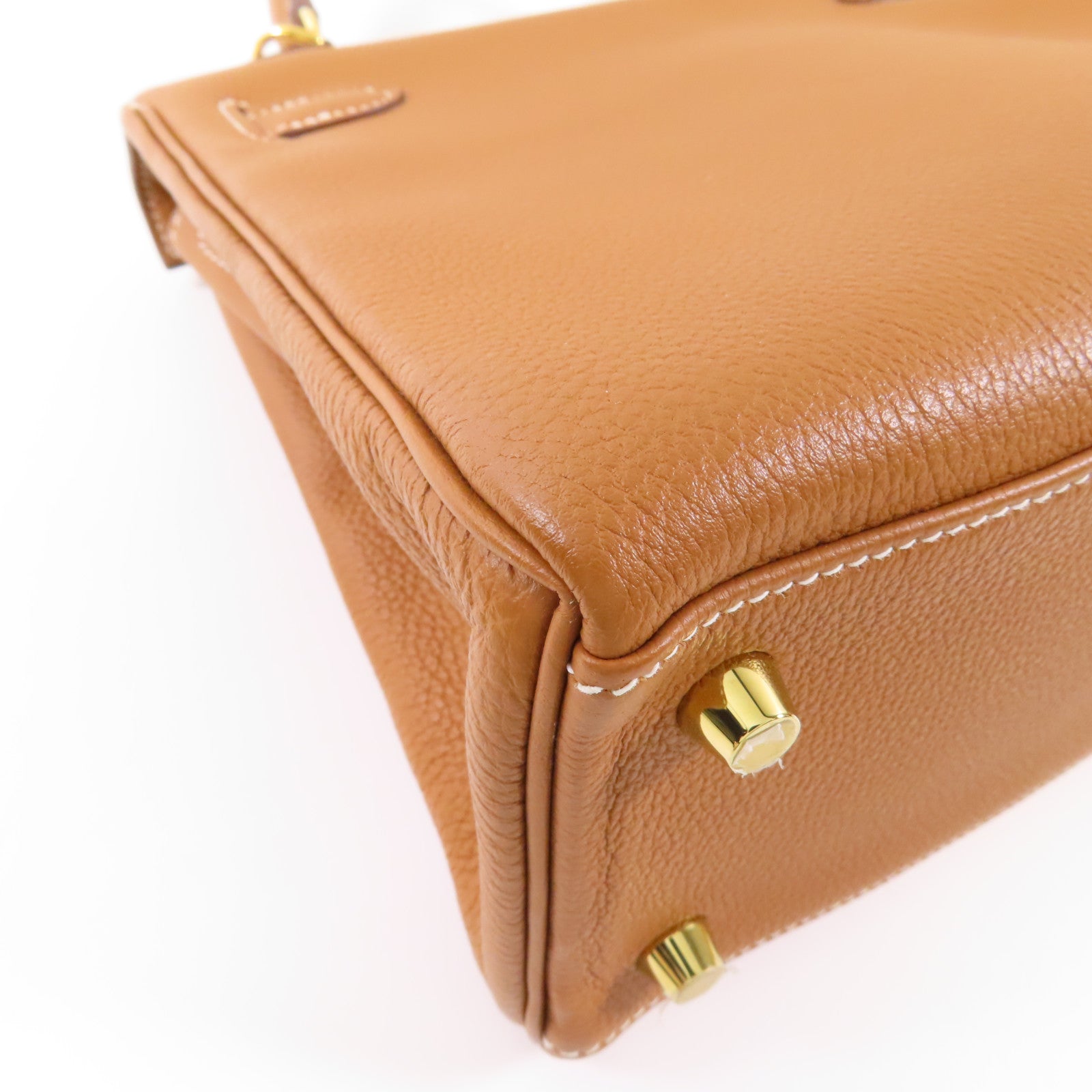 HERMES Togo皮革Kelly 25金扣手挽肩背兩用袋Gold