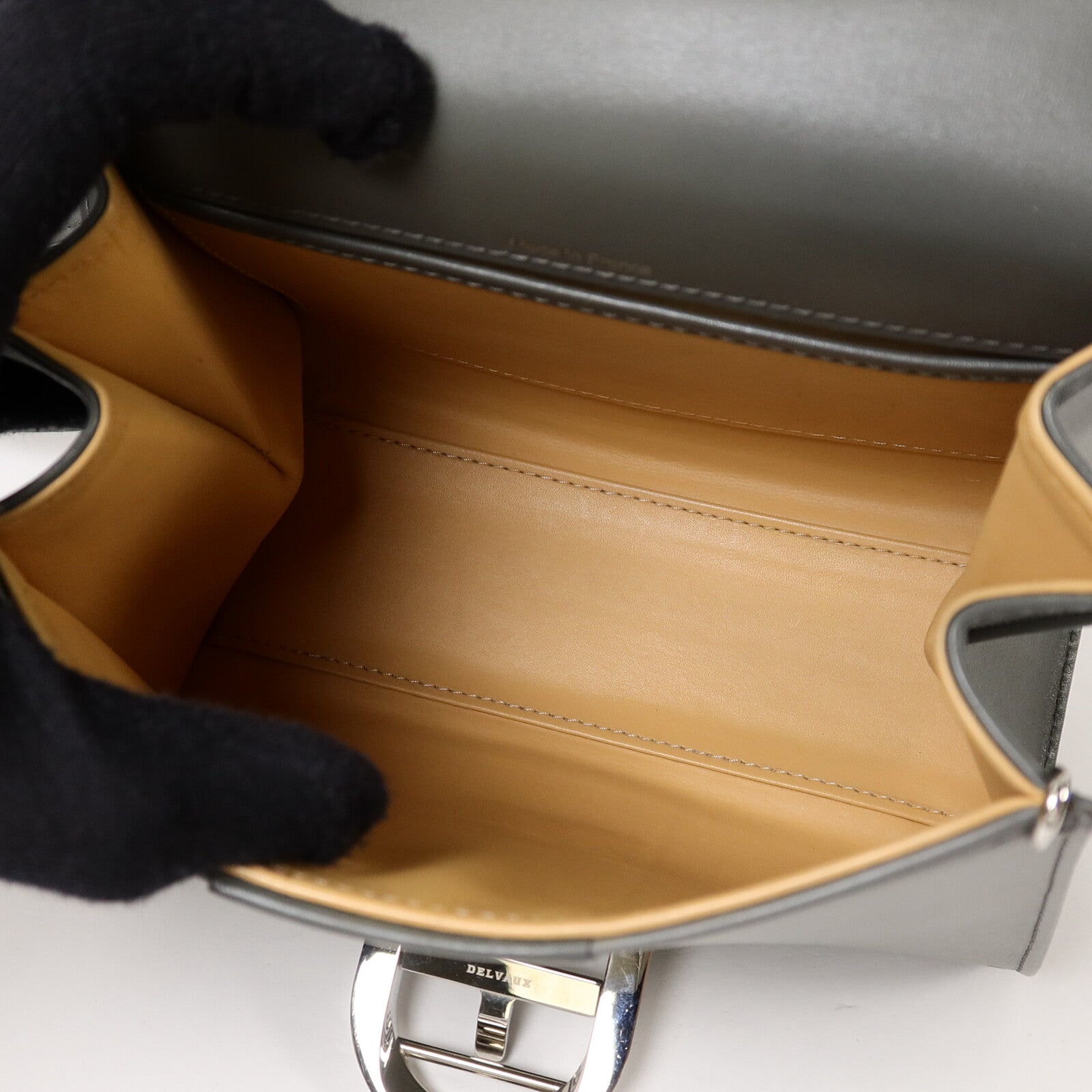 Delvaux 牛皮皮革Brilliant Mini手挽肩背兩用袋