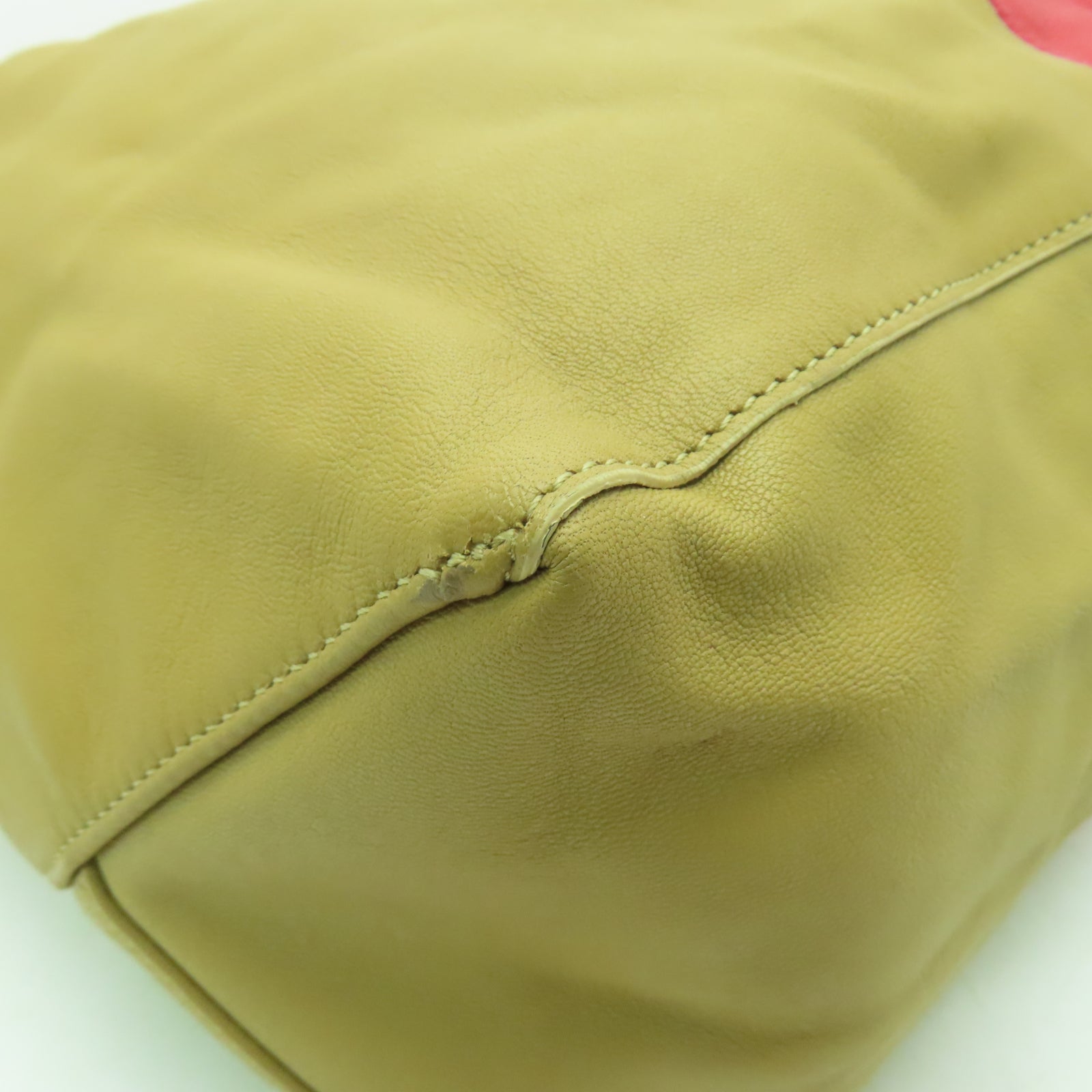 CELINE 【激減優惠】皮革Tote Bag肩背袋杏色/紅色