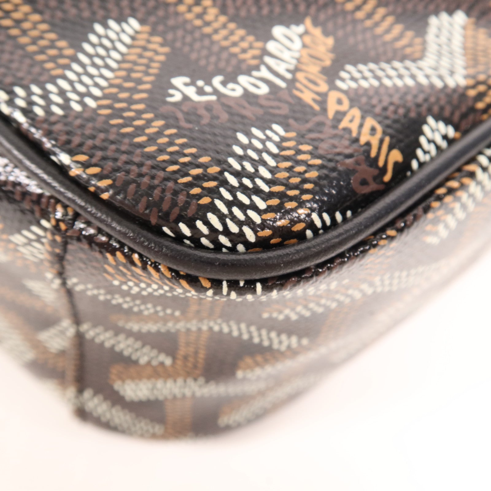 GOYARD 塗層帆布Sac Cap Vert銀扣肩背袋