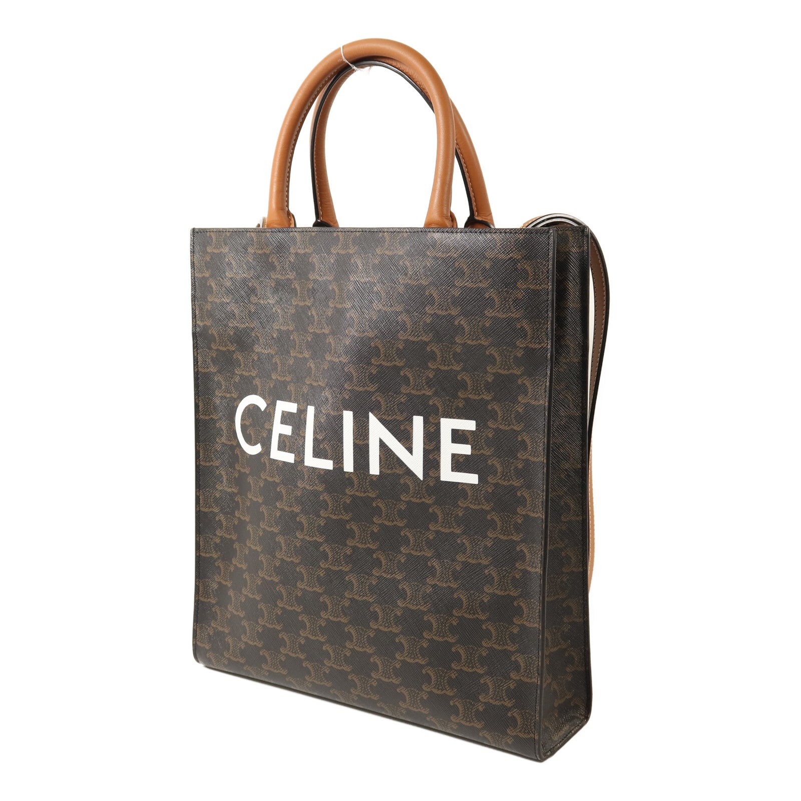 CELINE 【激減優惠】塗層帆布Triomphe Cabas金扣手挽肩背兩用袋