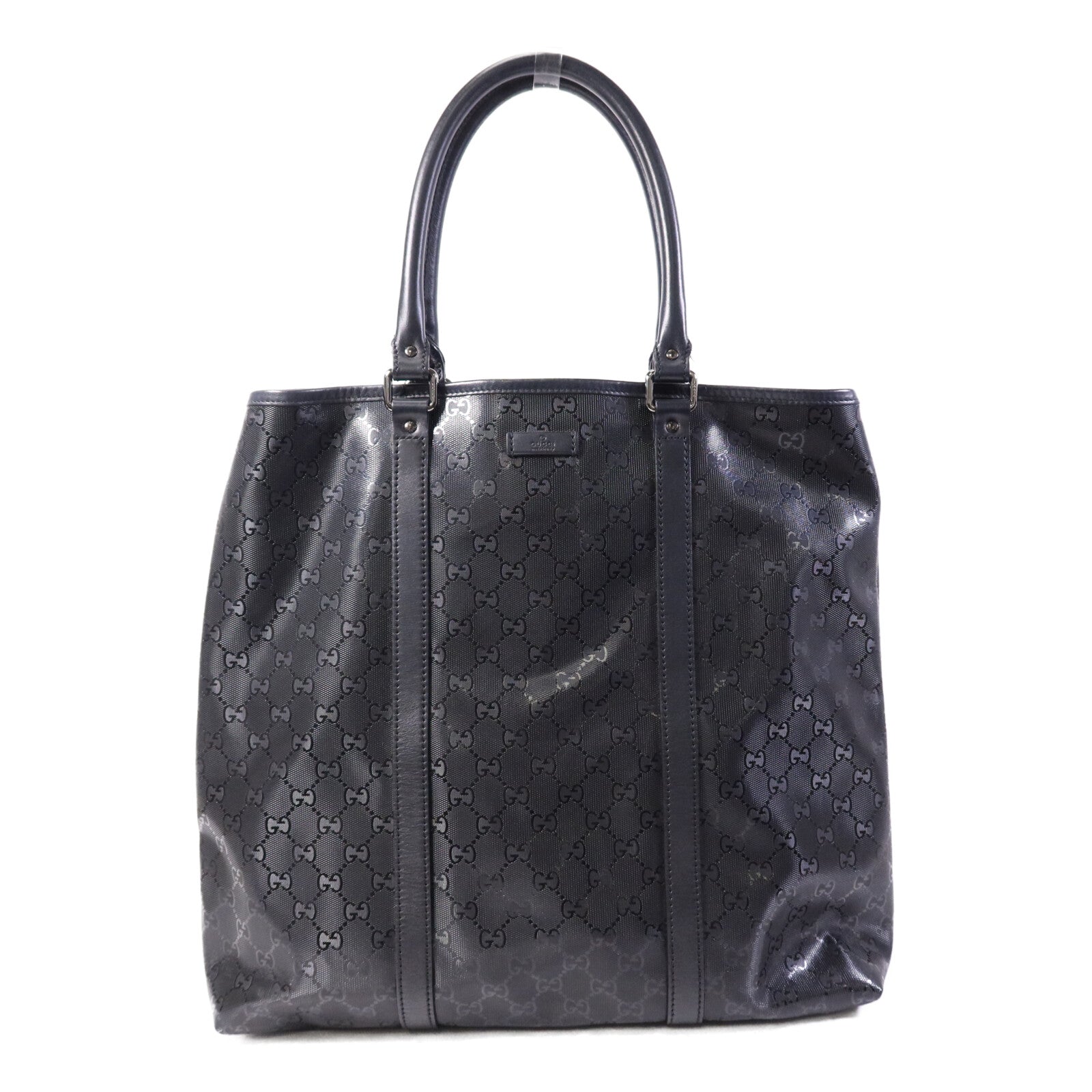 GUCCI 塗層帆布Hand Bag銀扣手挽袋
