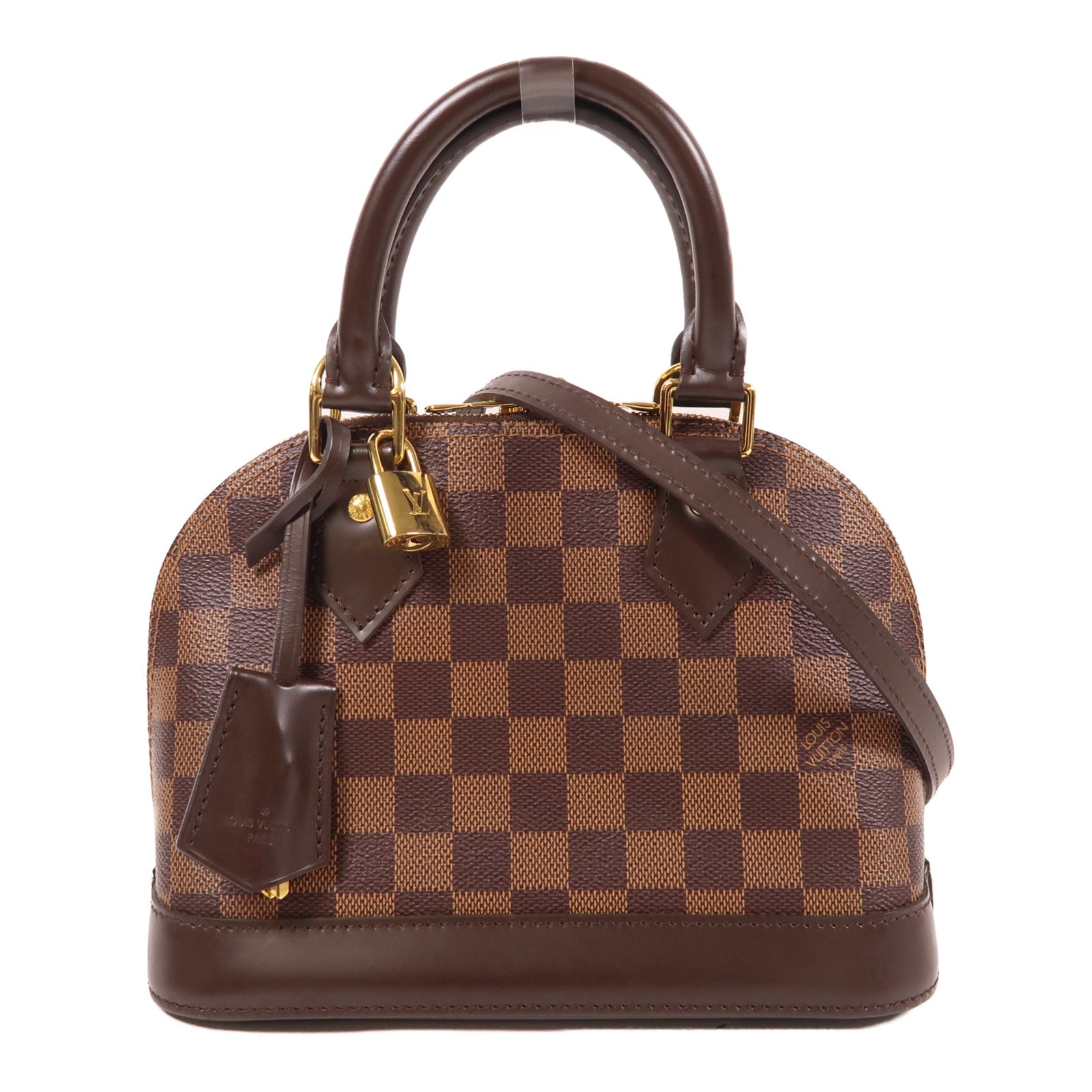 LOUIS VUITTON【激減優惠】 Damier Alma BB金扣手挽肩背兩用袋棕色