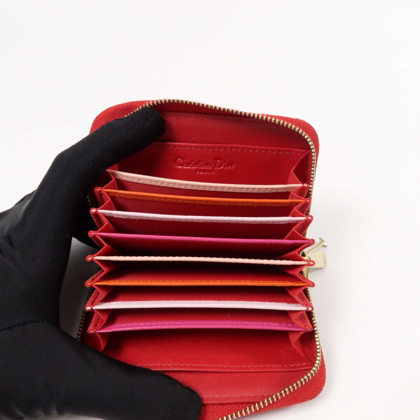 Dior 漆皮皮革Lady Dior Voyageur Card Holder卡片套