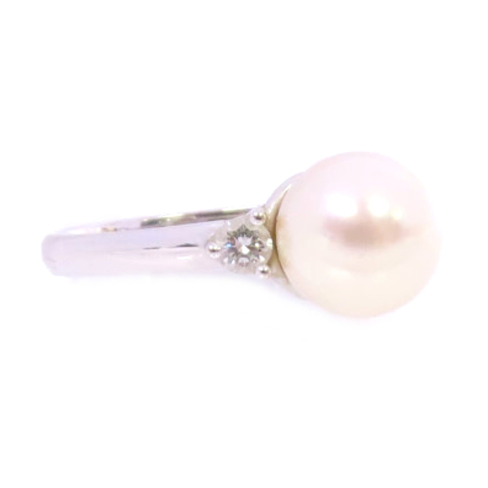 JEWELRY 18K白金/珍珠Pearl Ring戒指US#5.25
