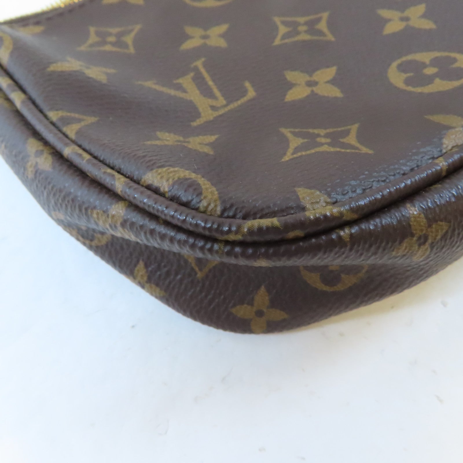 LOUIS VUITTON Monogram Multi Pochette Accessoires金扣手挽肩背兩用袋啡色