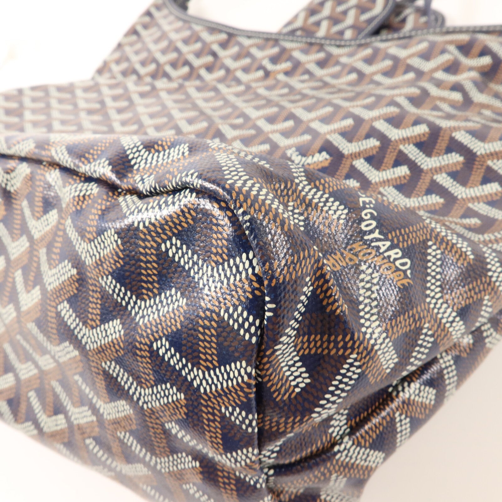 GOYARD 塗層帆布/牛皮皮革Boheme Hobo PM肩背袋