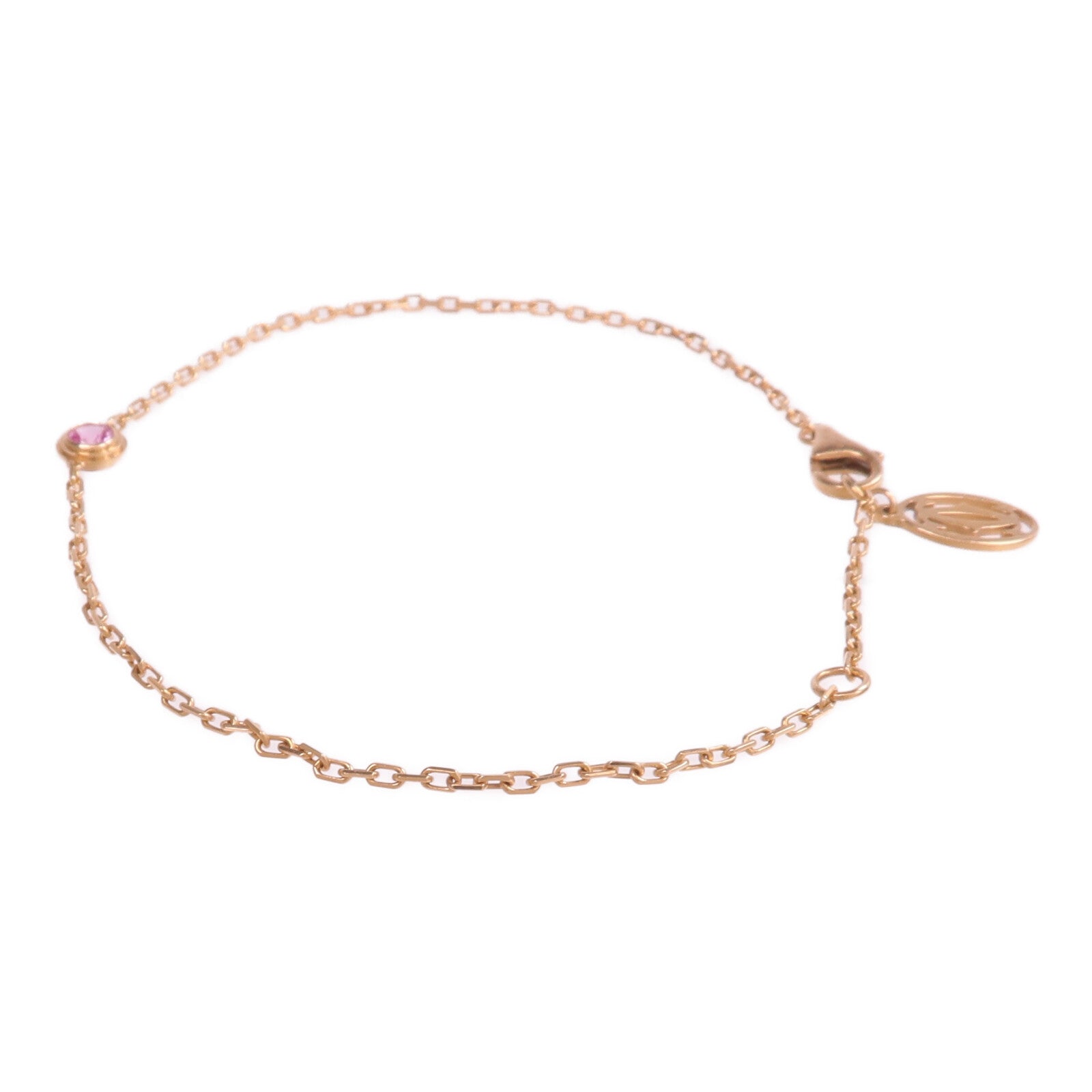 CARTIER 18K玫瑰金d'Amour Bracelet粉紅色藍寶石手鏈