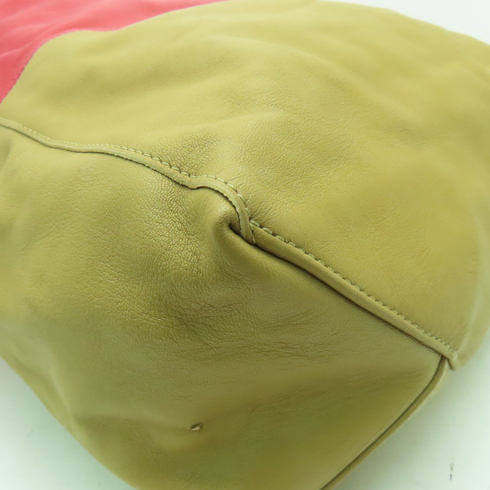 CELINE 【激減優惠】皮革Tote Bag肩背袋杏色/紅色