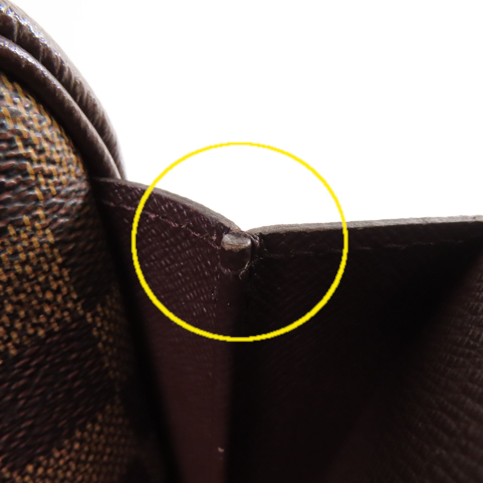 LOUIS VUITTON Damier Triana Handbag金扣手挽袋啡色