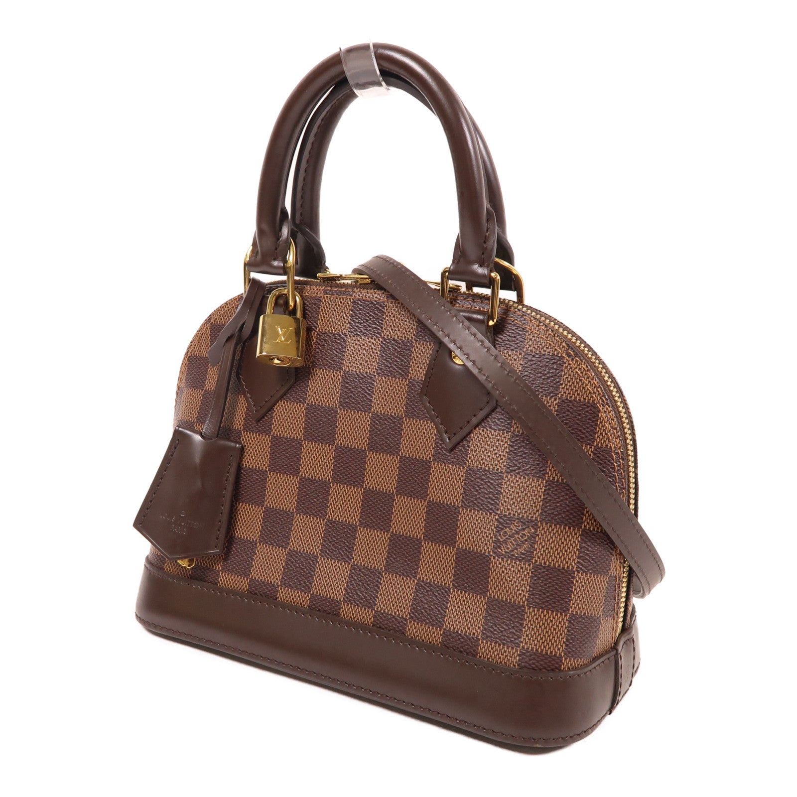 LOUIS VUITTON【激減優惠】 Damier Alma BB金扣手挽肩背兩用袋棕色