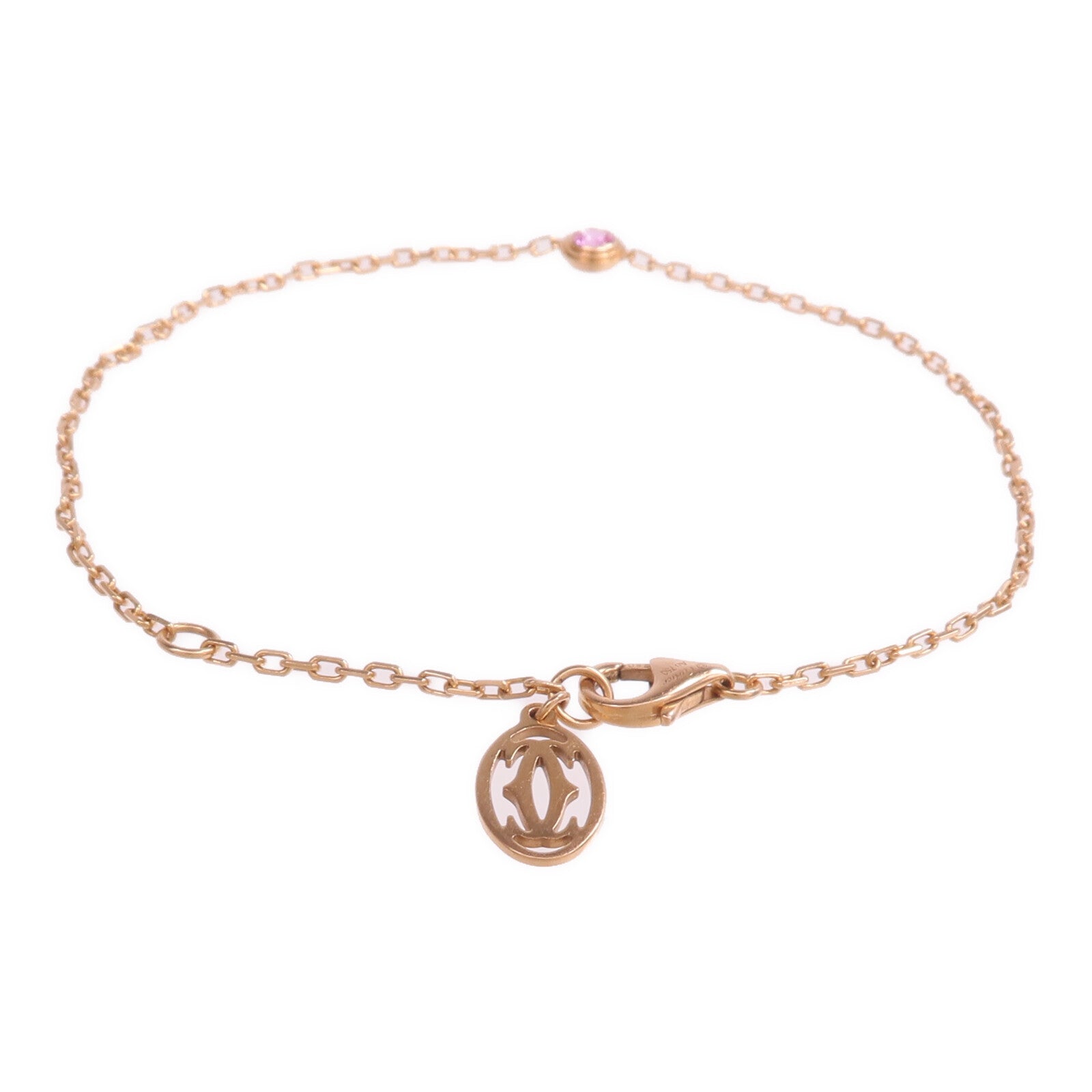 CARTIER 18K玫瑰金d'Amour Bracelet粉紅色藍寶石手鏈