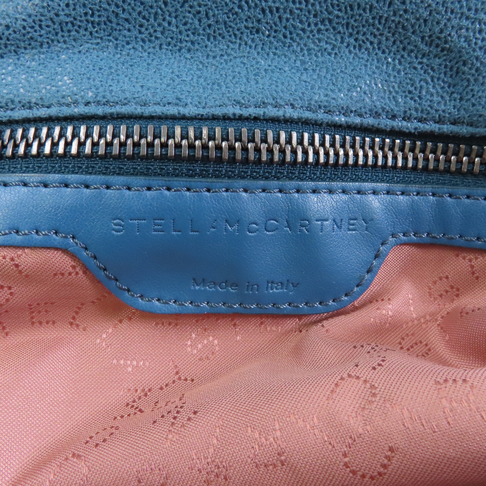 Stella McCartney 聚酯纖維Chain Shoulder銀扣鏈帶手挽肩背兩用袋綠藍色