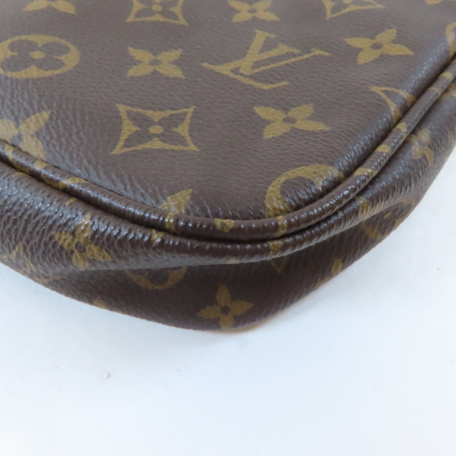 LOUIS VUITTON Monogram Multi Pochette Accessoires金扣手挽肩背兩用袋啡色