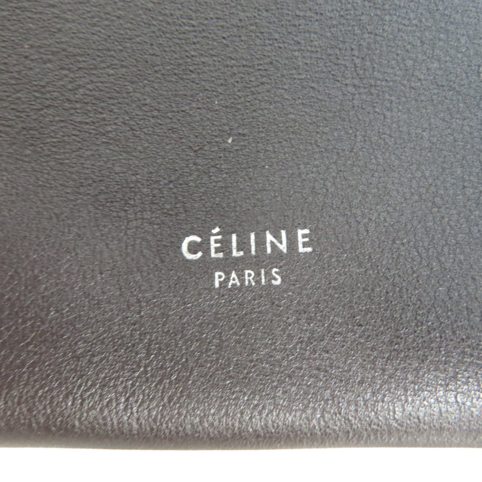 CELINE 牛皮皮革Big Bag銀扣手挽肩背兩用袋深啡色