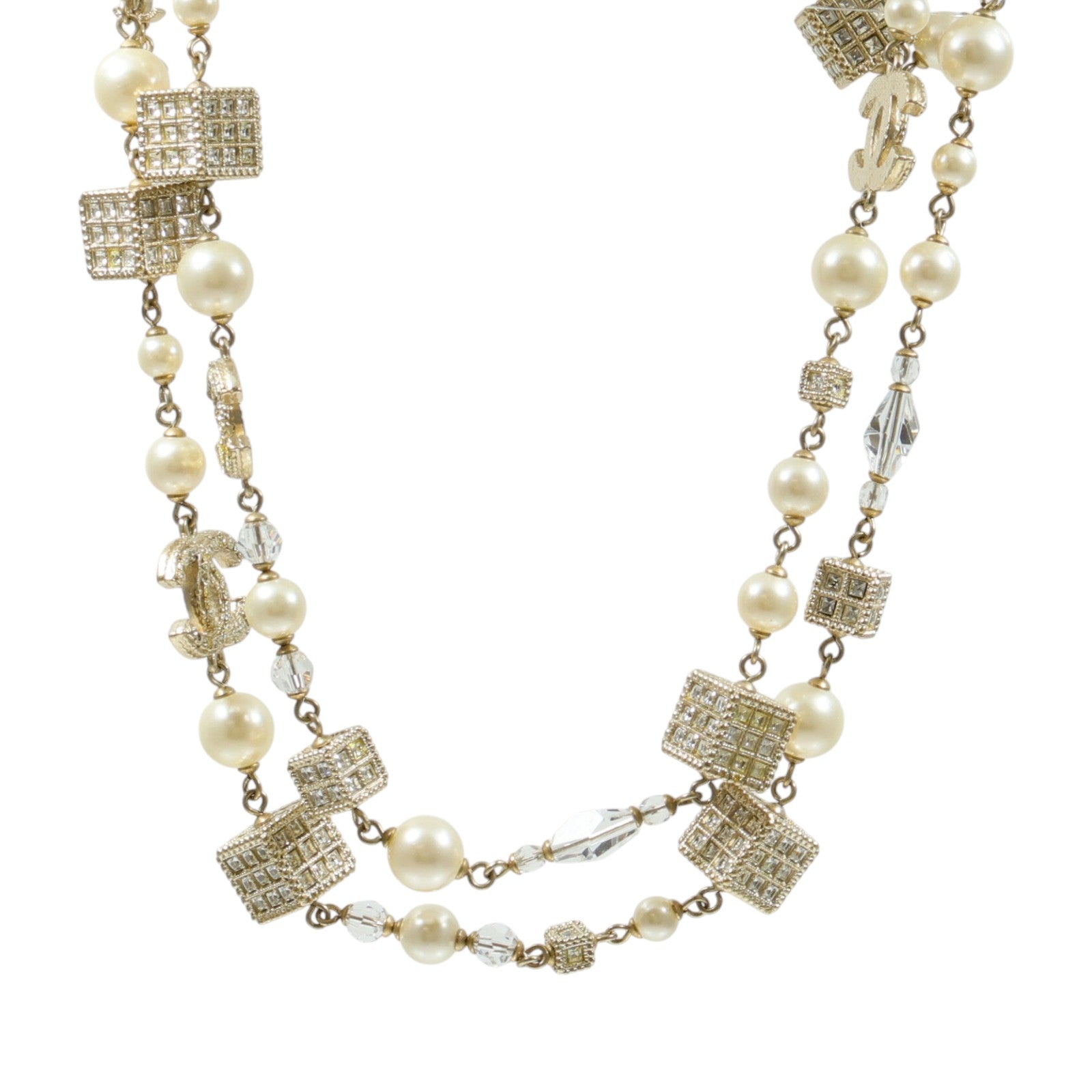 CHANEL 金屬Cube CC Long Necklace項鍊