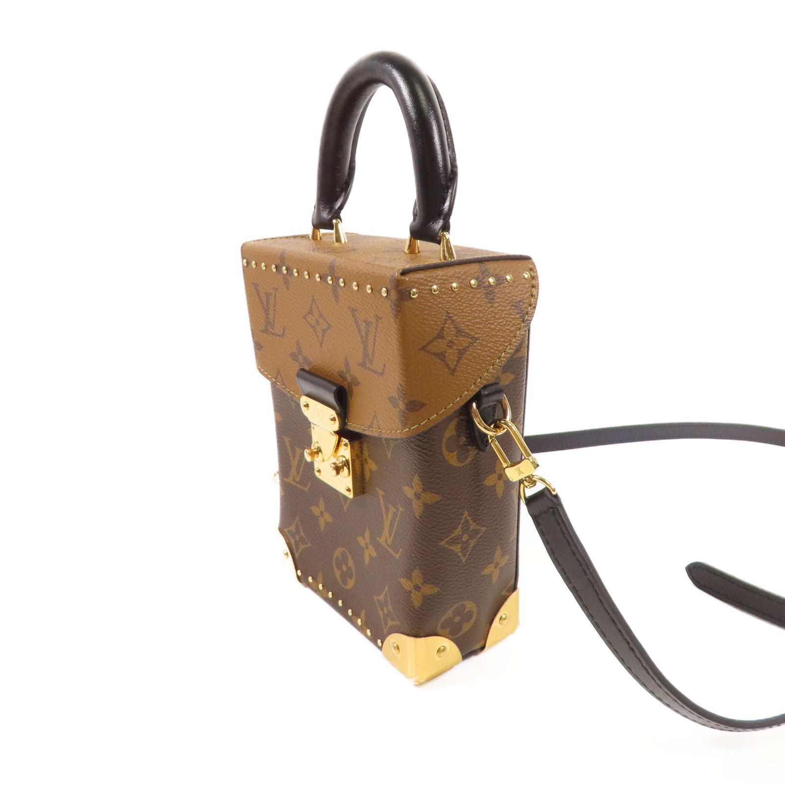 LOUIS VUITTON LV GHW Camera Box 2 Way Chain Shoulder Bag Monogram Reverse M82465