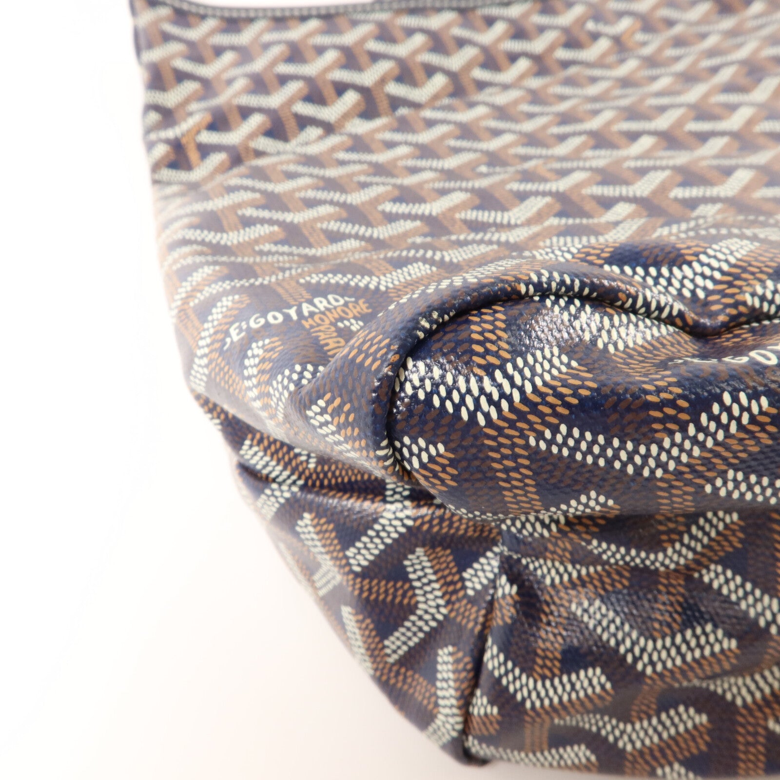 GOYARD 塗層帆布/牛皮皮革Boheme Hobo PM肩背袋